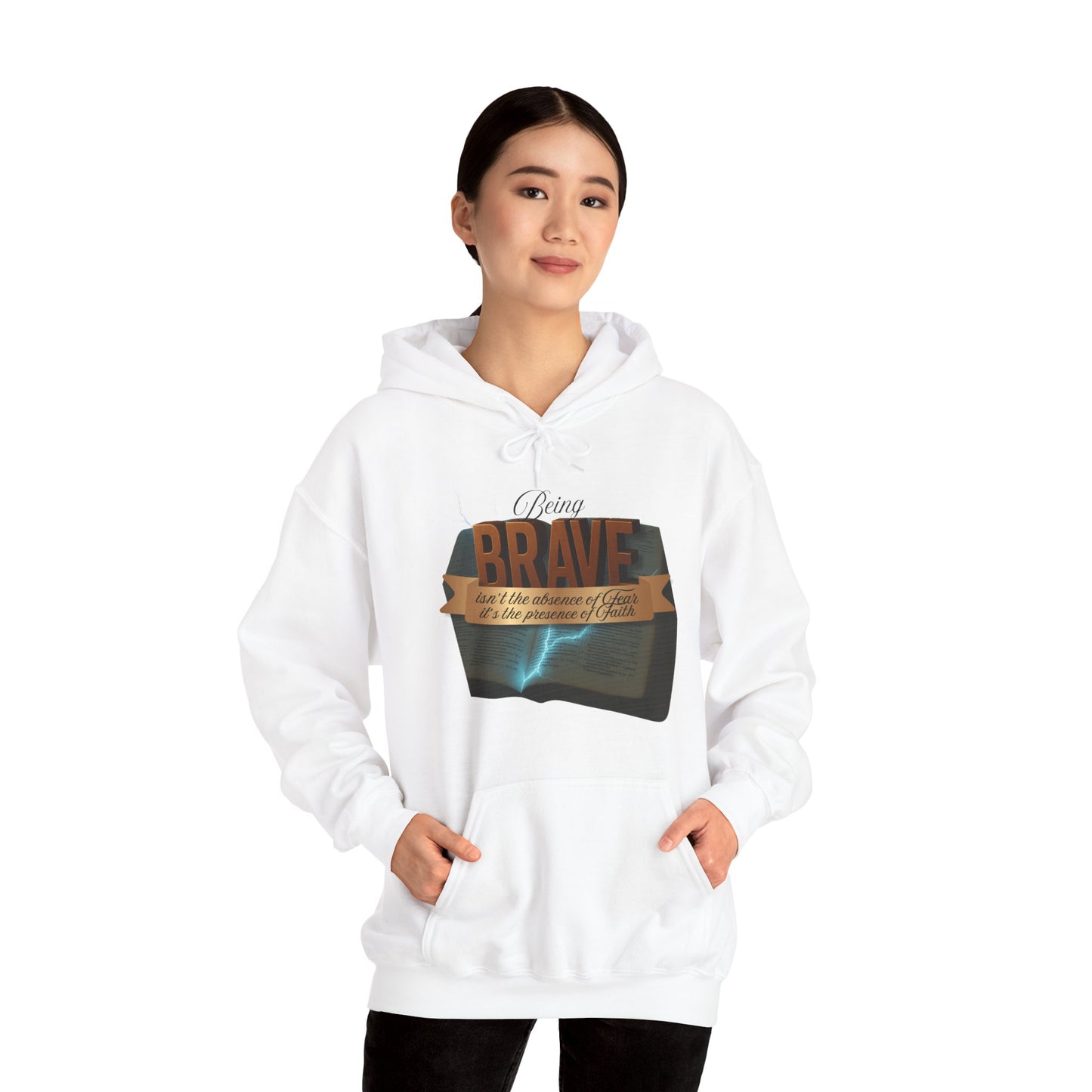 Brave Inspirational Hoodie, Inspirational Sweatshirt, Unisex Casual Wear, Gift for Him, Motivational Clothing