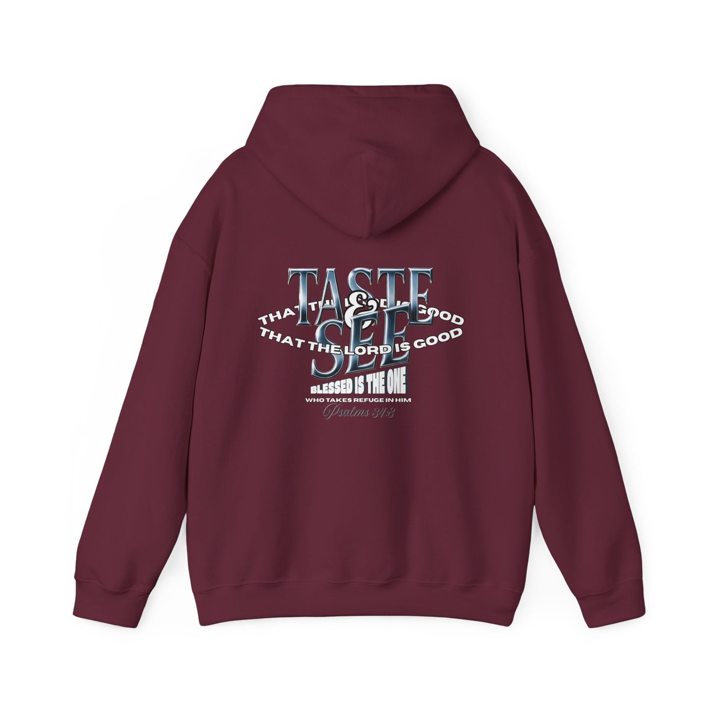 Taste & See Graphic Hoodie - Cozy Unisex Sweatshirt for Everyday Style, Gift for Friends, Inspirational Fashion, Fall Season