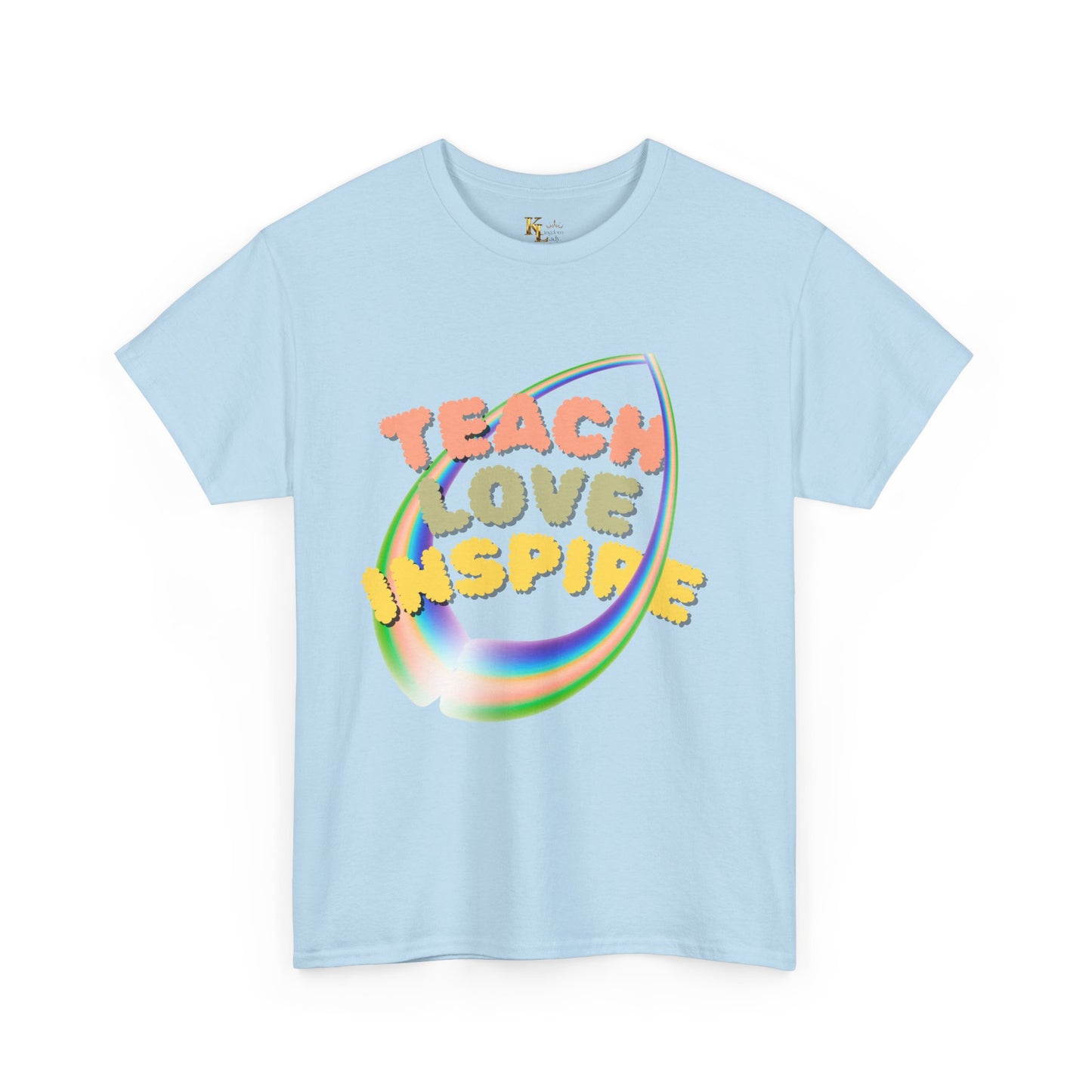 Inspiring Teach Love Unisex Tee, Motivational T-Shirt, Gift for Teachers, Back to School Apparel, Wellness Shirt, Positive Vibes Wear