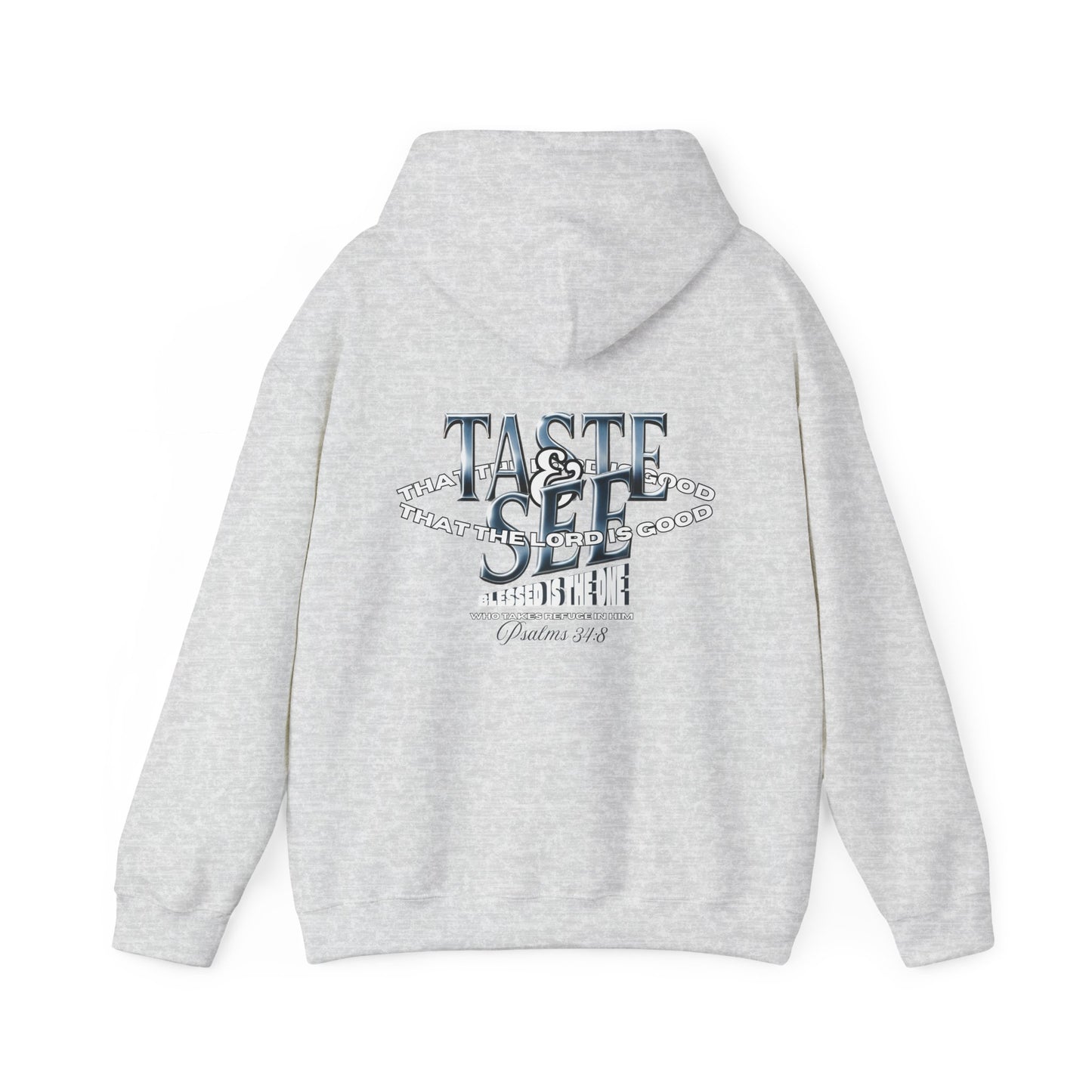 Taste & See Graphic Hoodie - Cozy Unisex Sweatshirt for Everyday Style, Gift for Friends, Inspirational Fashion, Fall Season
