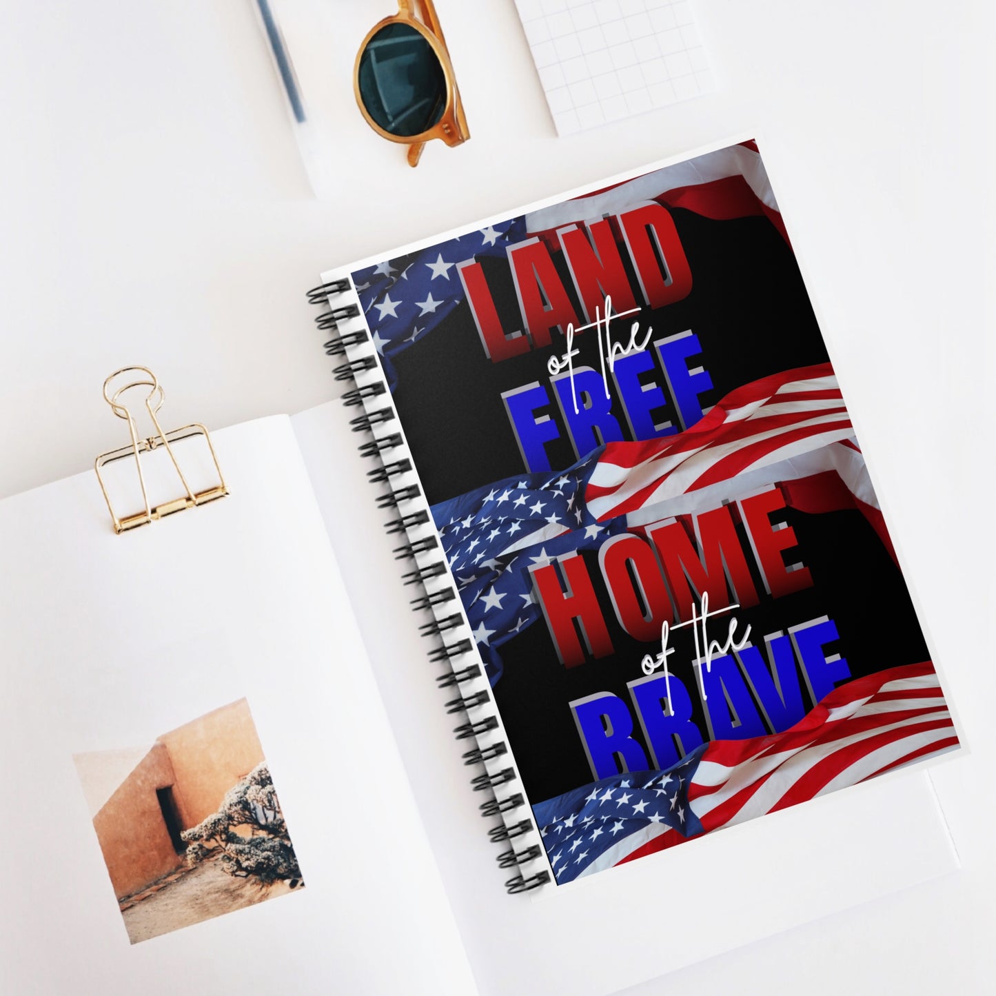 Patriotic Spiral Notebook | Perfect for Journaling, Sketching, School, Gifts, USA Celebrations