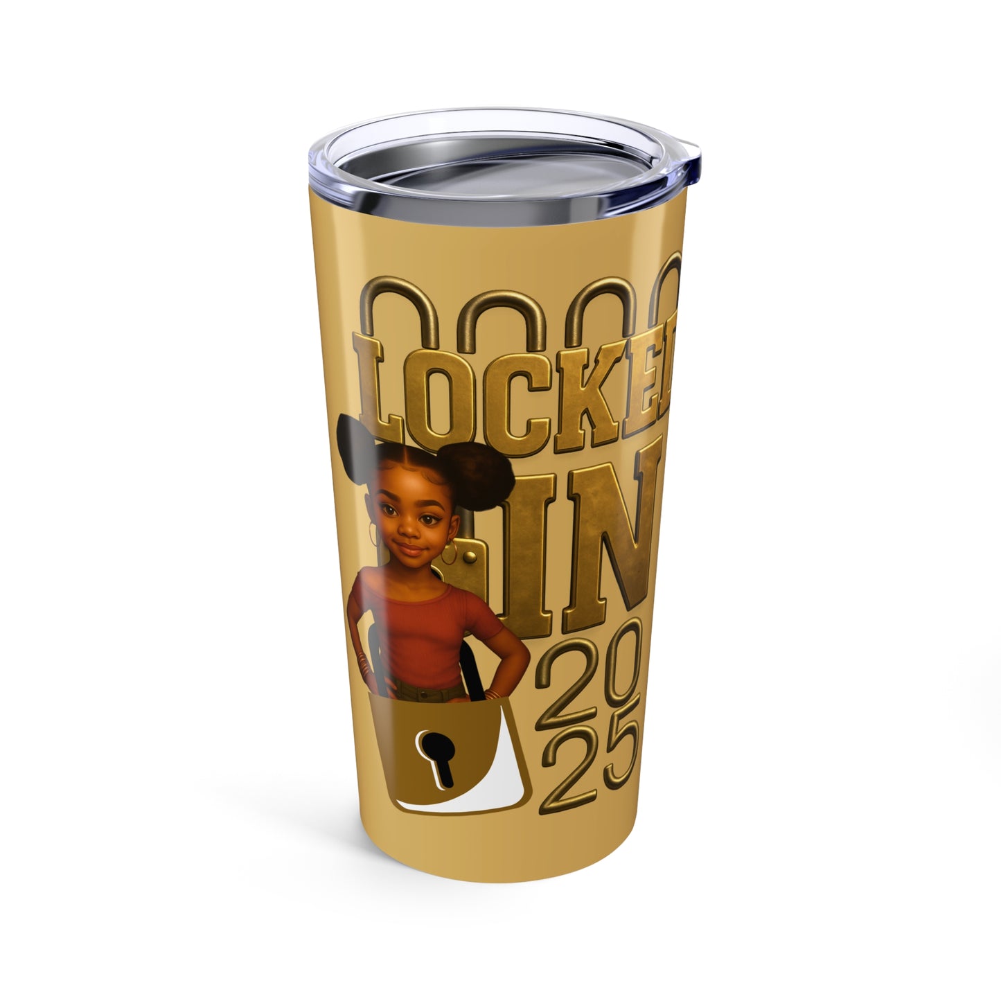 Locked In 2k25 Tumbler, Personalized Travel Mug, Fun Drinkware, Customizable Water Bottle, Gift for Teens, Unique Party Favor