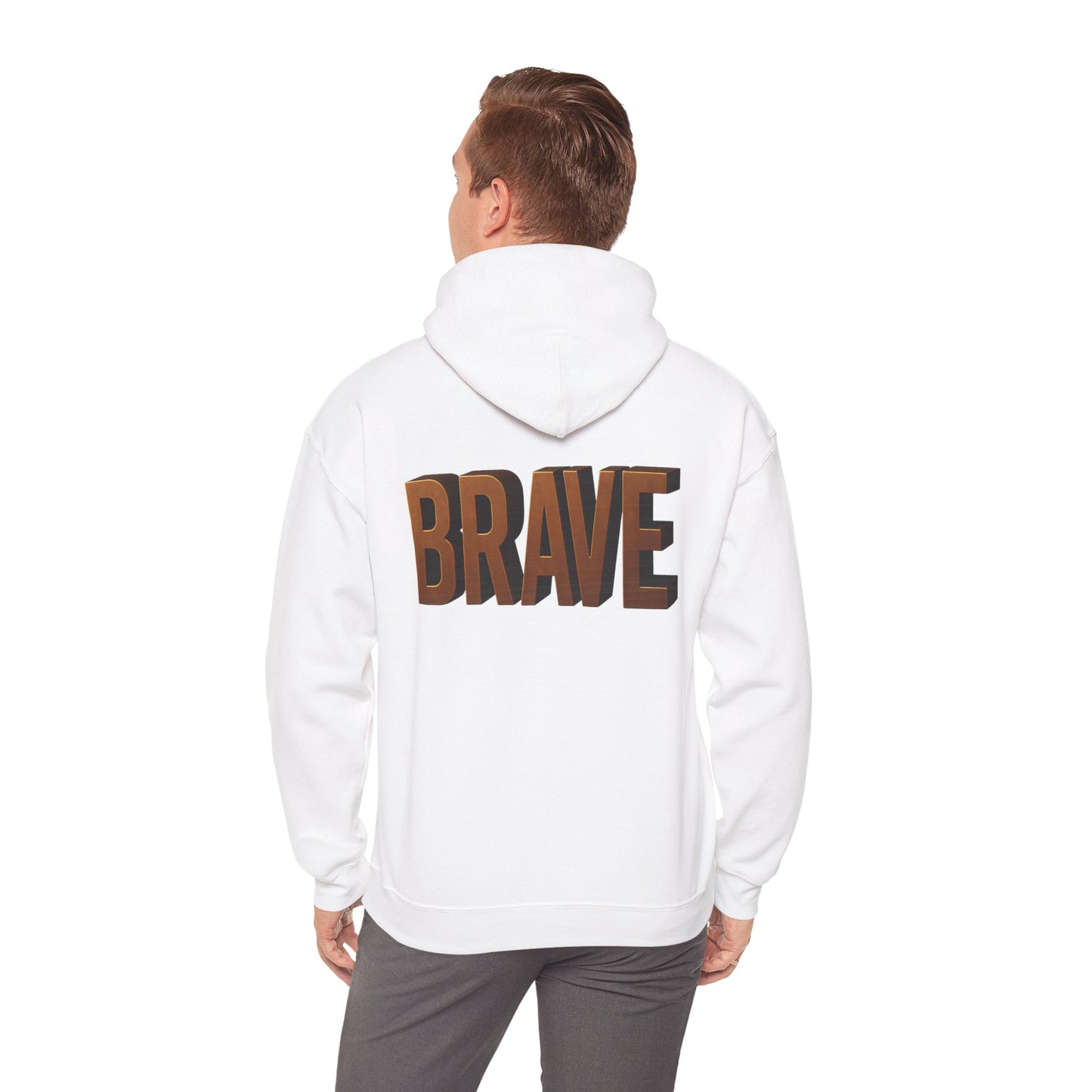 Brave Inspirational Hoodie, Inspirational Sweatshirt, Unisex Casual Wear, Gift for Him, Motivational Clothing