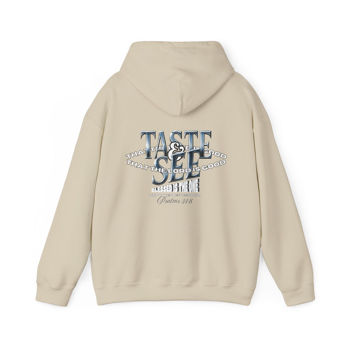 Taste & See Graphic Hoodie - Cozy Unisex Sweatshirt for Everyday Style, Gift for Friends, Inspirational Fashion, Fall Season