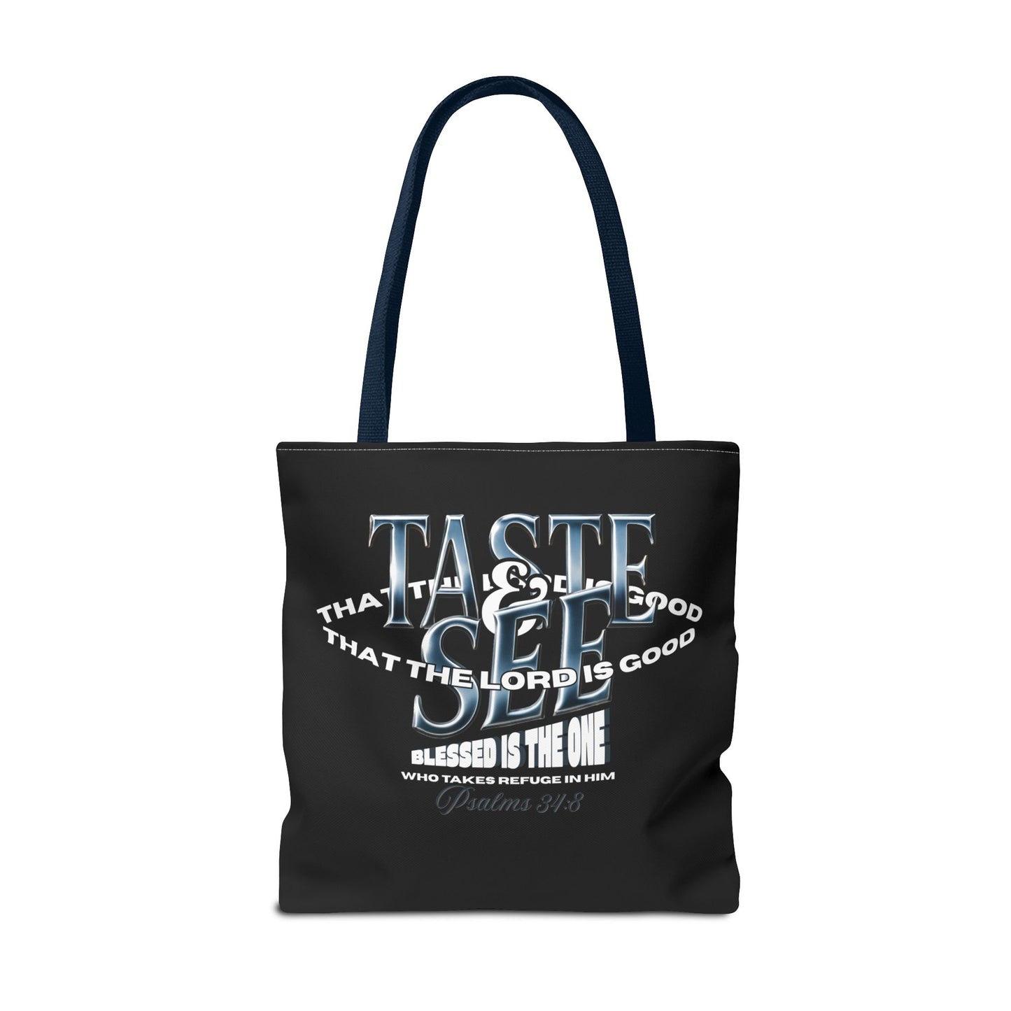 Taste and See Inspirational Tote Bag - Faith & Spirituality, Christian Gift, Bible Verse, Religious Accessories, Everyday Use, Stylish Carryall