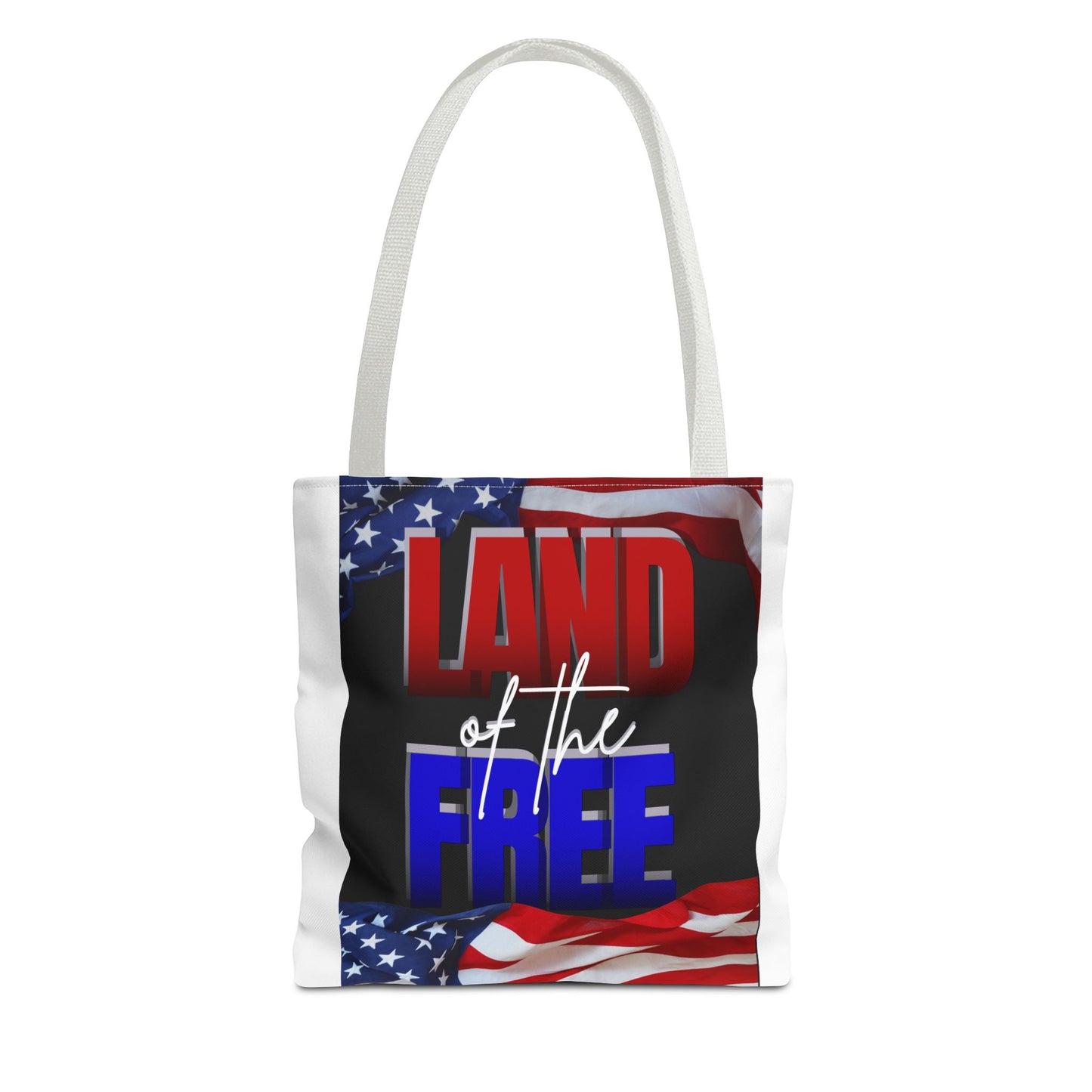 Patriotic Tote Bag - Land of the Free, Home of the Brave, USA Flag, Fourth of July, Gift for Patriots, Summer Fun