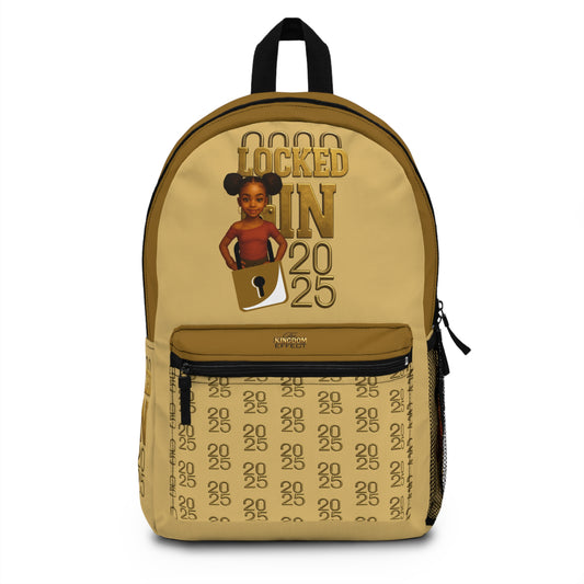Locked In Trendy Graphic Backpack for Students, Cool School Bag, Fun Back-to-School Essentials, Gifts for Teens
