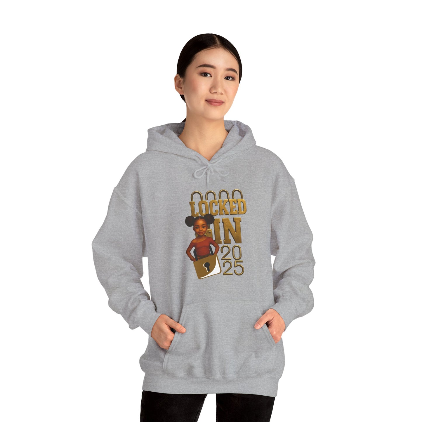 Locked In 2025 Hoodie, Unisex Heavy Blend Sweatshirt, Birthday Gift, Celebration Wear, Trendy Casual Outfit, Relaxed Style