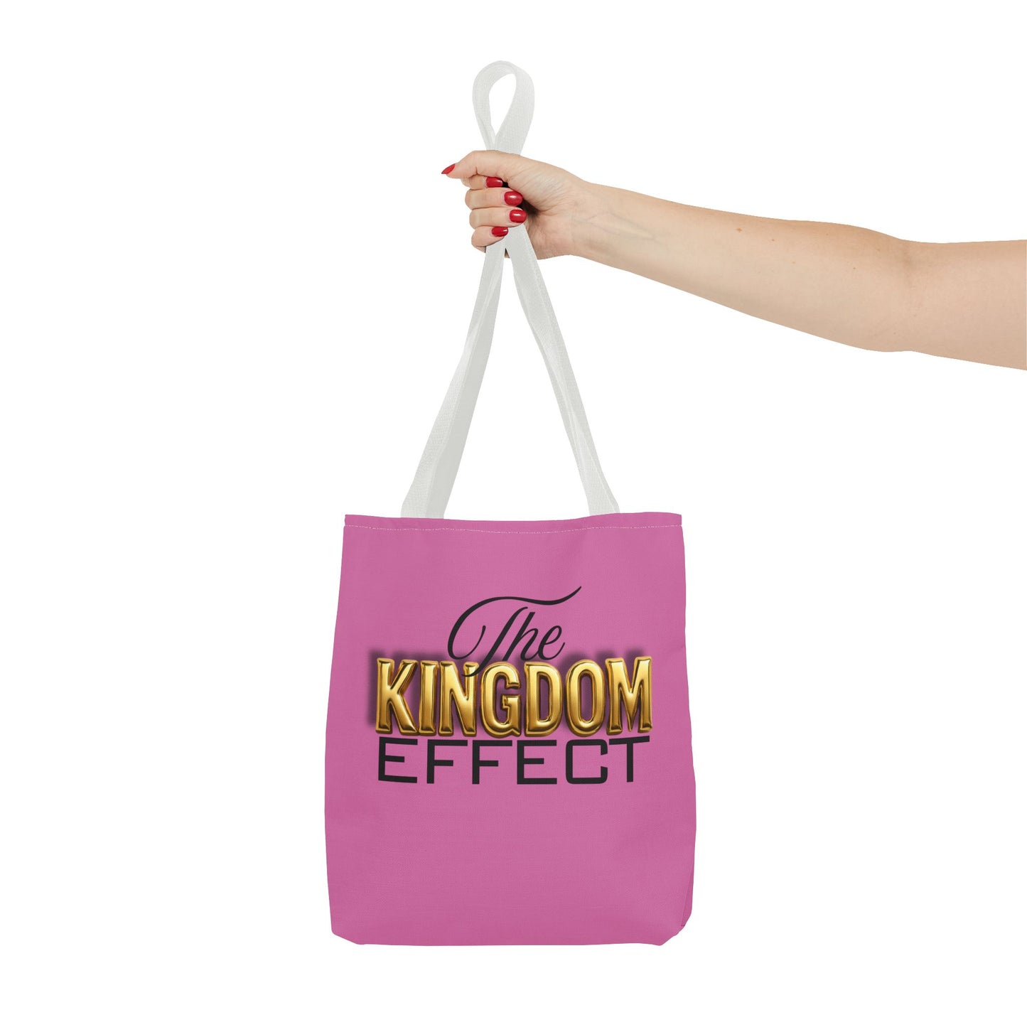 The Kingdom Effect, Pink Stylish Kingdom Effect Tote Bag, Eco-Friendly Shopping Bag, Gift for Kingdom Fans, Trendy Everyday Tote, Motivational Accessory