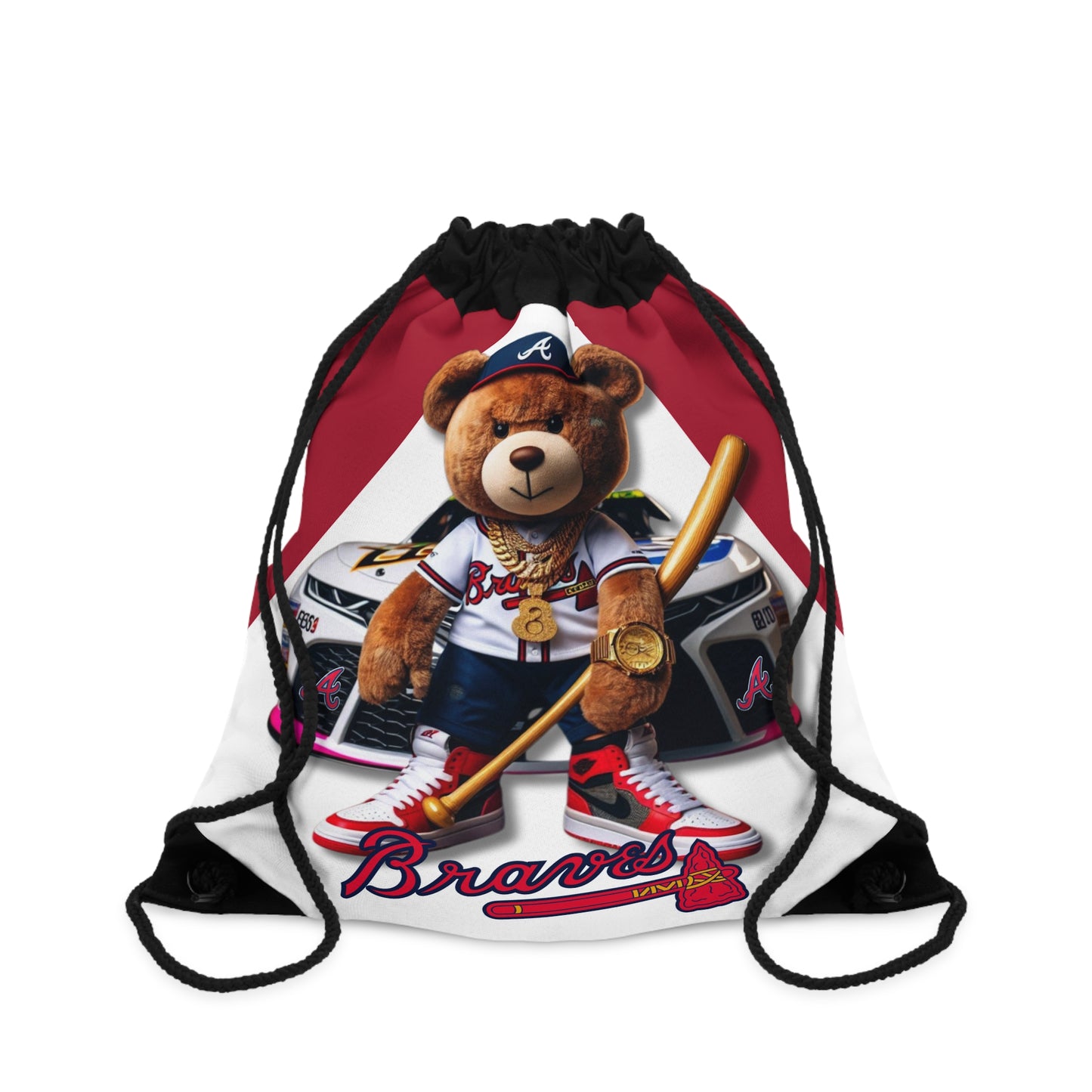 Atlanta Braves Baseball, Sporty Teddy Bear Drawstring Bag, Fun Gym Bag, Stylish Backpack, Adorable Kids Accessories, Trendy Gift for Sports Lovers, Unique [...]