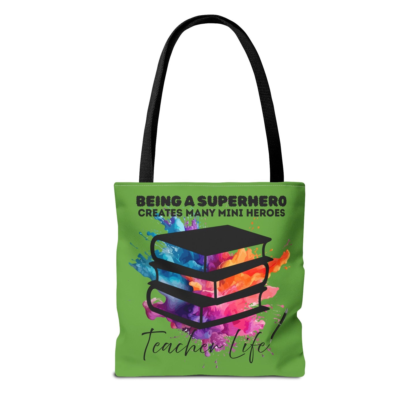 Superhero Teacher Life Tote Bag, Teacher Gift, Eco-Friendly Bag, Back to School Accessory, Inspirational Tote