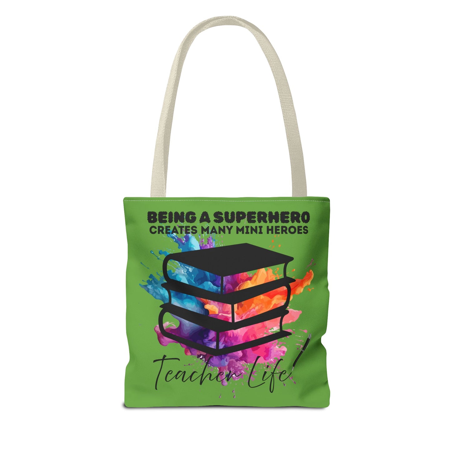 Superhero Teacher Life Tote Bag, Teacher Gift, Eco-Friendly Bag, Back to School Accessory, Inspirational Tote