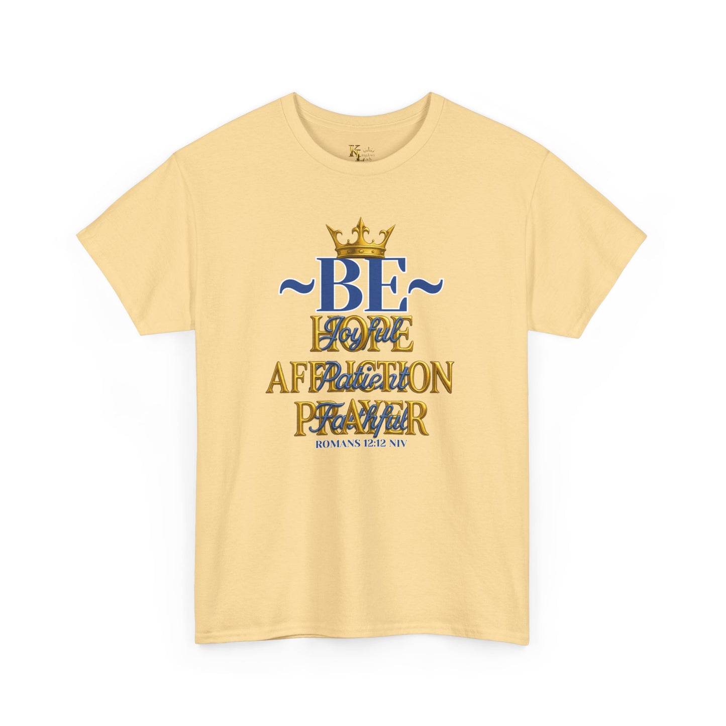 Romans 12:12 Unisex Heavy Cotton Tee with Inspirational Quote - Be joyful in Hope, Perfect Gift for Spiritual Seekers, Daily Wear, Encouragement, [...]