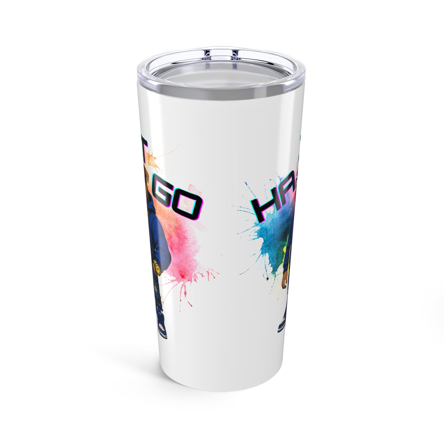 Ha It Go Black Colorful Character Tumbler, Personalized Travel Mug, Fun Drinkware, Customizable Water Bottle, Gift for Gamers, Unique Party Favor