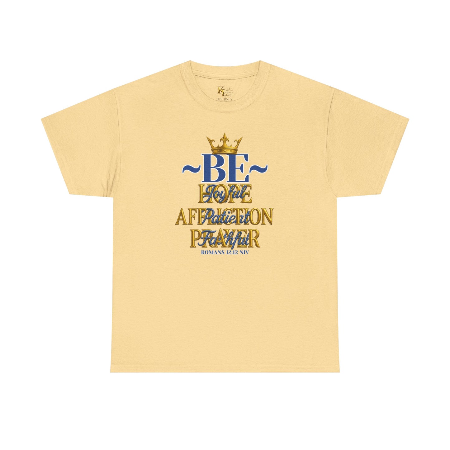 Romans 12:12 Unisex Heavy Cotton Tee with Inspirational Quote - Be joyful in Hope, Perfect Gift for Spiritual Seekers, Daily Wear, Encouragement, [...]