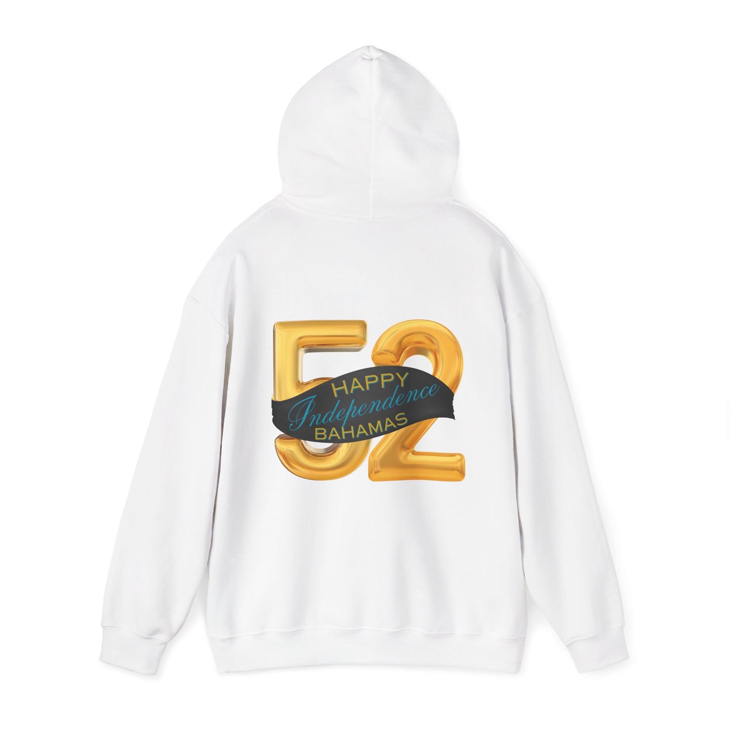 Happy 52nd Independence Blue Stripe Bahamas Hoodie, Cozy Sweatshirt, 52nd Anniversary Gift, Unisex Pullover, Festive Celebration Apparel