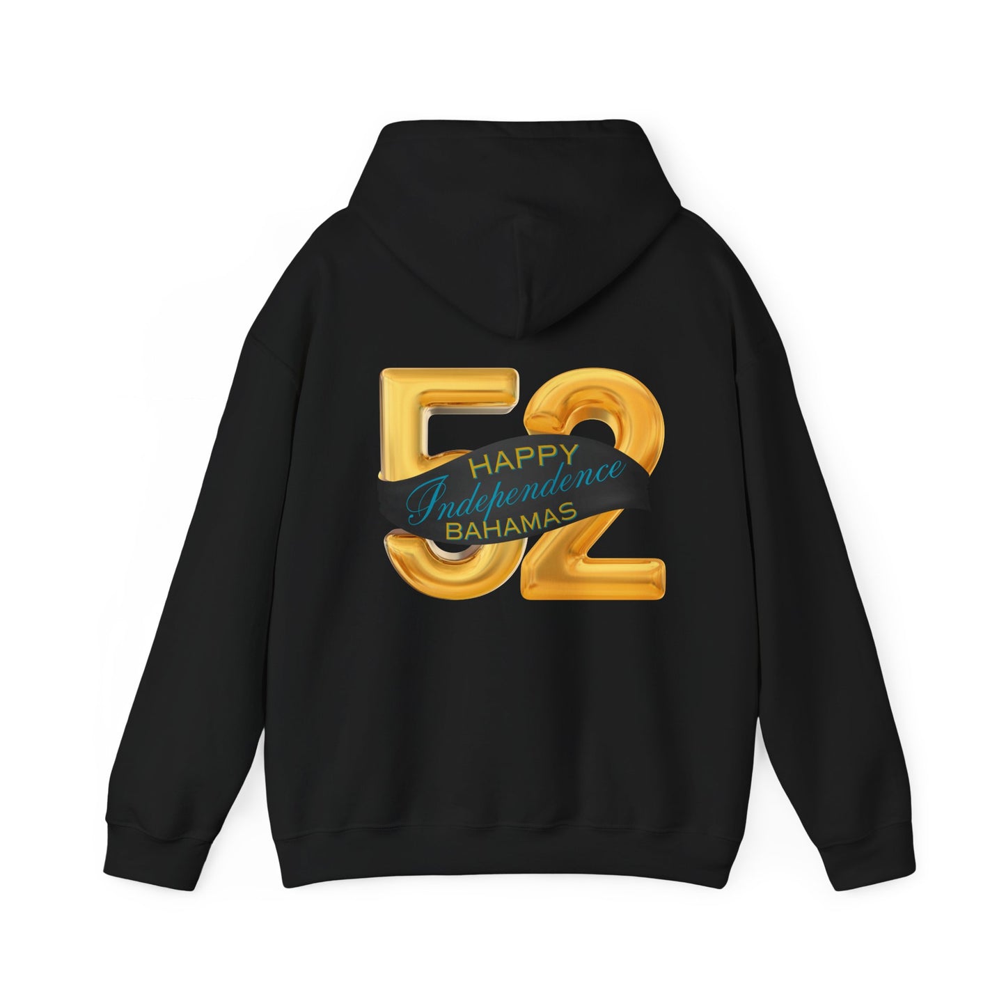 Happy 52nd Independence Blue Stripe Bahamas Hoodie, Cozy Sweatshirt, 52nd Anniversary Gift, Unisex Pullover, Festive Celebration Apparel
