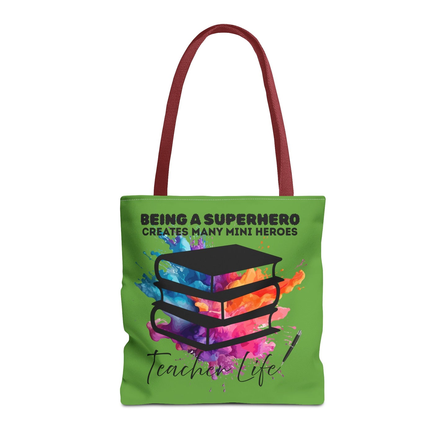 Superhero Teacher Life Tote Bag, Teacher Gift, Eco-Friendly Bag, Back to School Accessory, Inspirational Tote