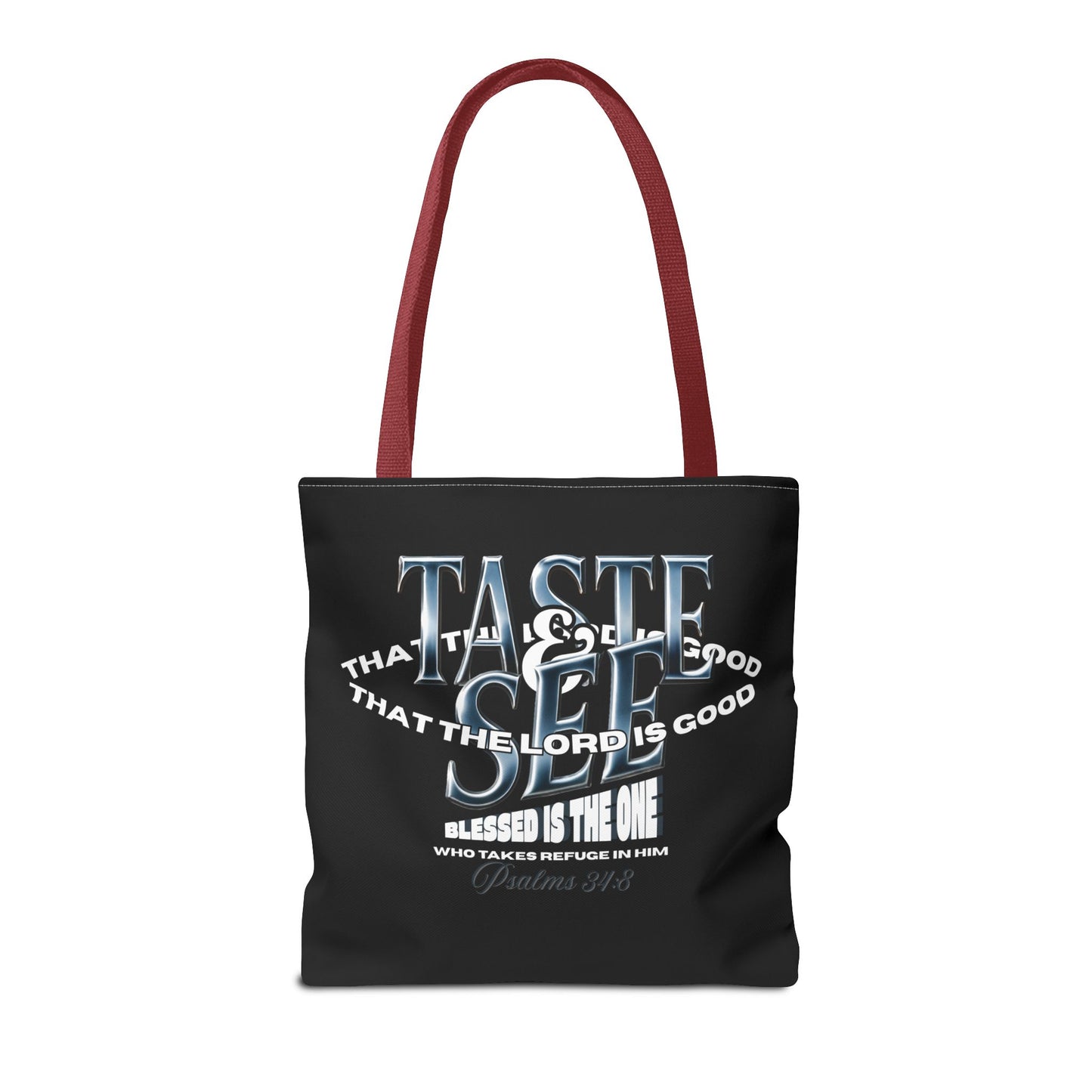 Taste and See Inspirational Tote Bag - Faith & Spirituality, Christian Gift, Bible Verse, Religious Accessories, Everyday Use, Stylish Carryall