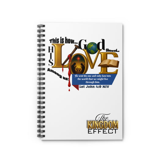 1st John 4:9, Inspirational Spiral Notebook - God's Love Design