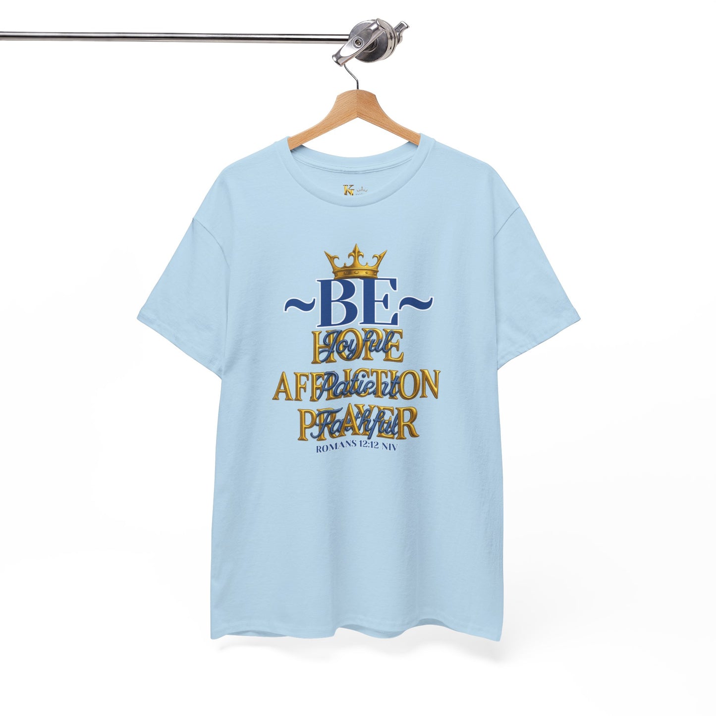 Romans 12:12 Unisex Heavy Cotton Tee with Inspirational Quote - Be joyful in Hope, Perfect Gift for Spiritual Seekers, Daily Wear, Encouragement, [...]