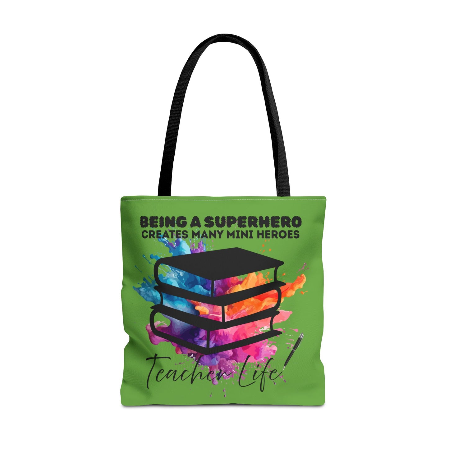 Superhero Teacher Life Tote Bag, Teacher Gift, Eco-Friendly Bag, Back to School Accessory, Inspirational Tote