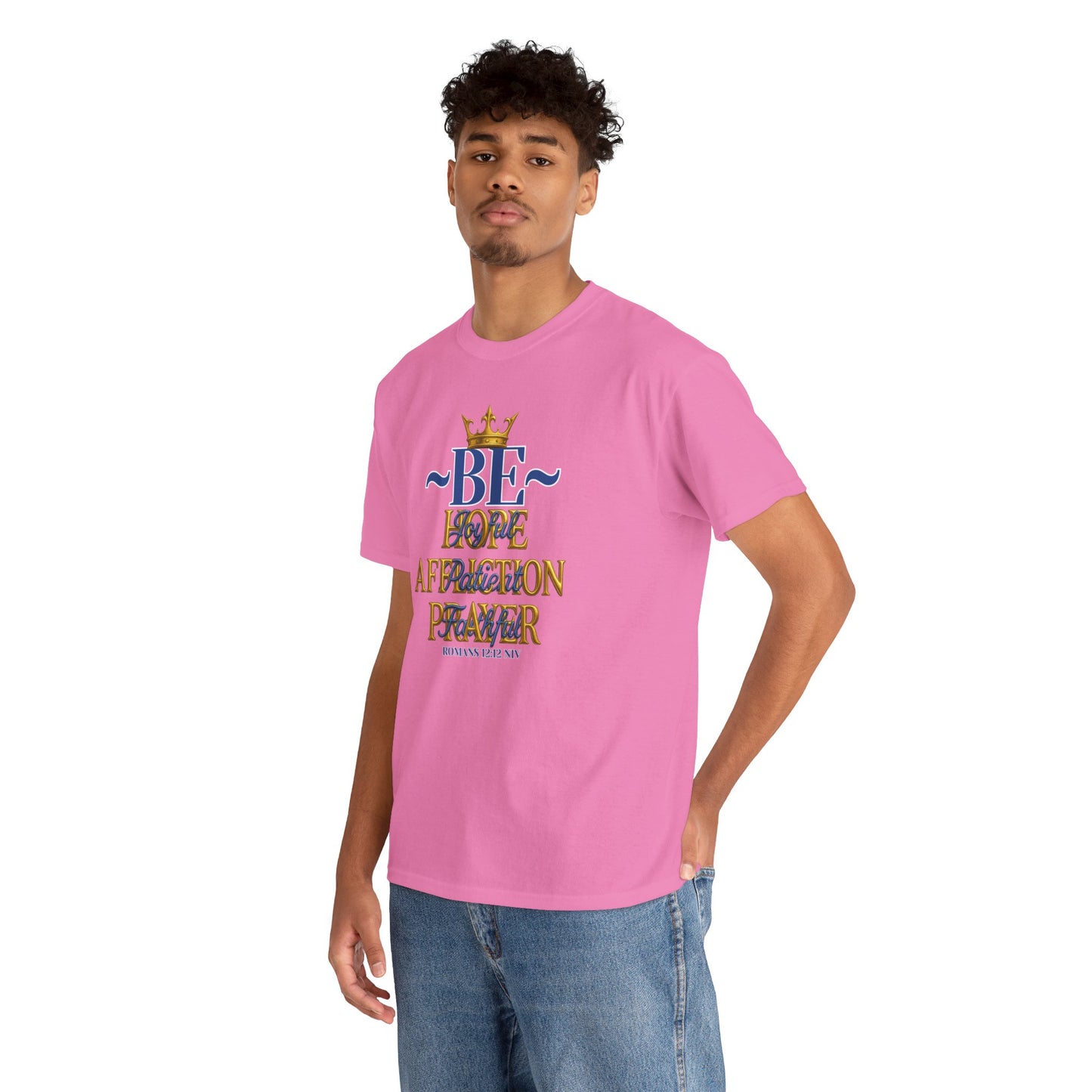Romans 12:12 Unisex Heavy Cotton Tee with Inspirational Quote - Be joyful in Hope, Perfect Gift for Spiritual Seekers, Daily Wear, Encouragement, [...]