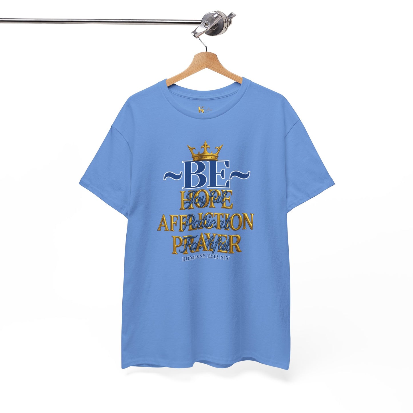 Romans 12:12 Unisex Heavy Cotton Tee with Inspirational Quote - Be joyful in Hope, Perfect Gift for Spiritual Seekers, Daily Wear, Encouragement, [...]