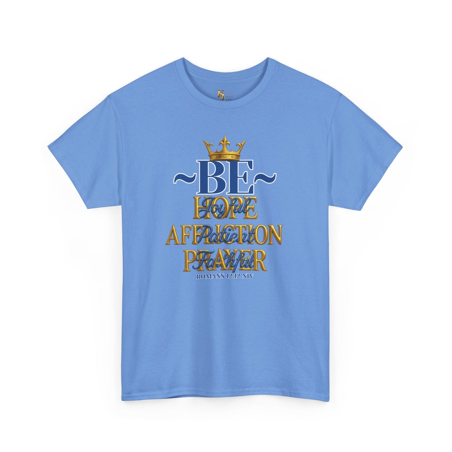 Romans 12:12 Unisex Heavy Cotton Tee with Inspirational Quote - Be joyful in Hope, Perfect Gift for Spiritual Seekers, Daily Wear, Encouragement, [...]