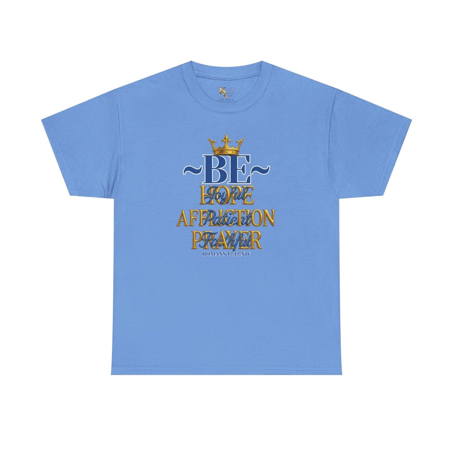 Romans 12:12 Unisex Heavy Cotton Tee with Inspirational Quote - Be joyful in Hope, Perfect Gift for Spiritual Seekers, Daily Wear, Encouragement, [...]