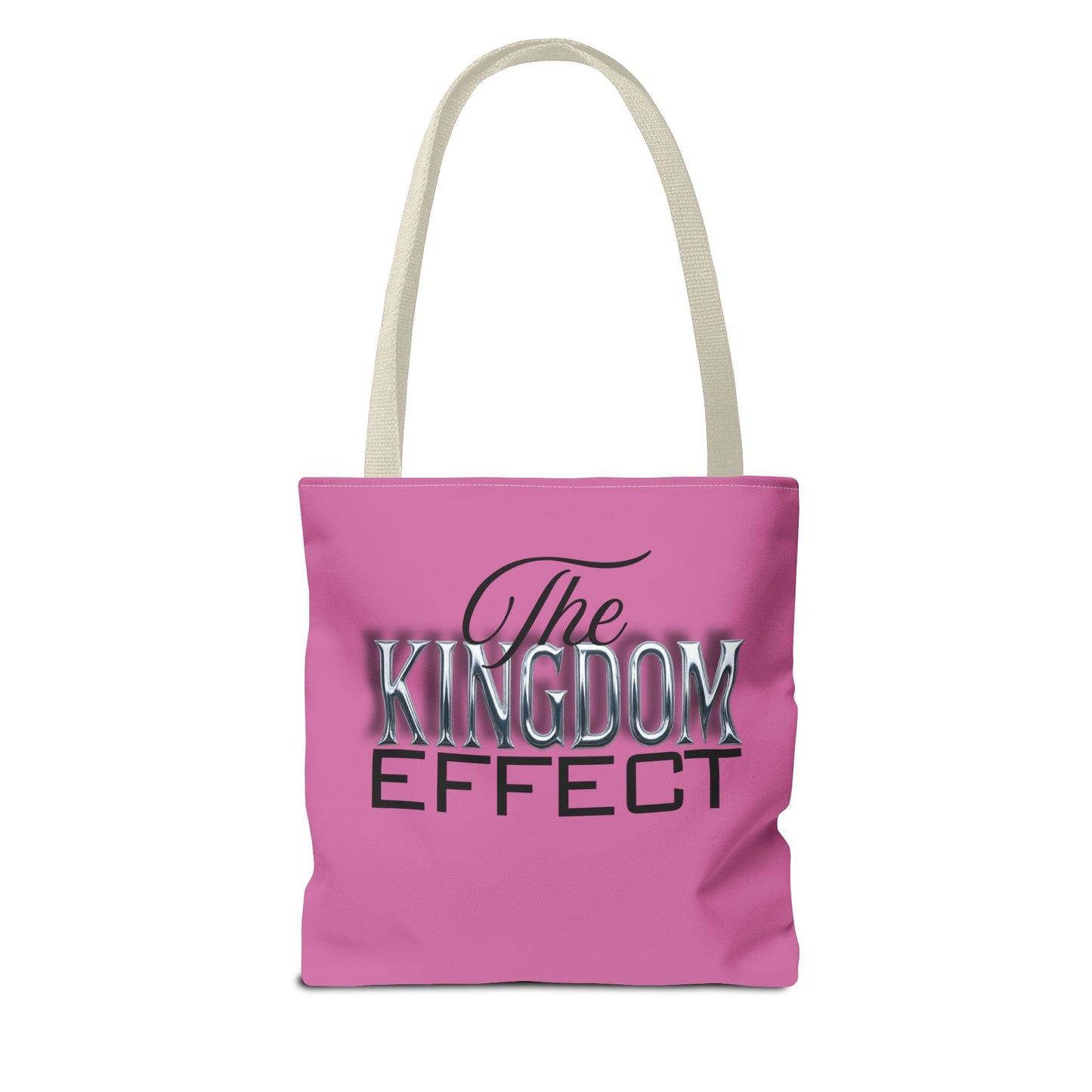 The Kingdom Effect Pink Tote Bag | Stylish Reusable Shoulder Bag | Gift for Kingdom Lovers | Eco-Friendly Shopping Tote, Everyday Companion