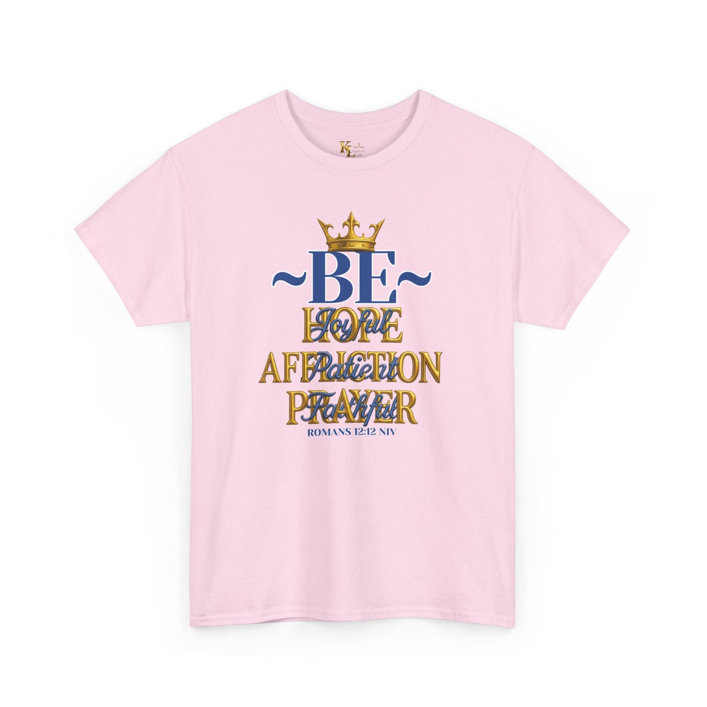 Romans 12:12 Unisex Heavy Cotton Tee with Inspirational Quote - Be joyful in Hope, Perfect Gift for Spiritual Seekers, Daily Wear, Encouragement, [...]