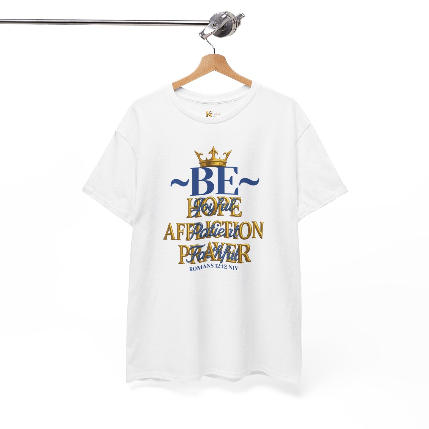 Romans 12:12 Unisex Heavy Cotton Tee with Inspirational Quote - Be joyful in Hope, Perfect Gift for Spiritual Seekers, Daily Wear, Encouragement, [...]