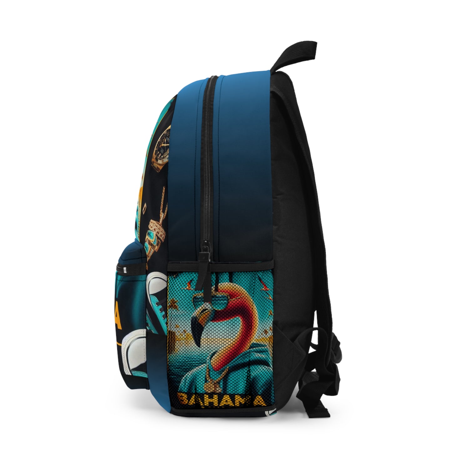 Bahama Mingo, Colorful Flamingo Backpack with Tropical Vibes, Ideal for Beach Days, Travel Adventures, Summer Festivals, Gift for Nature Lovers