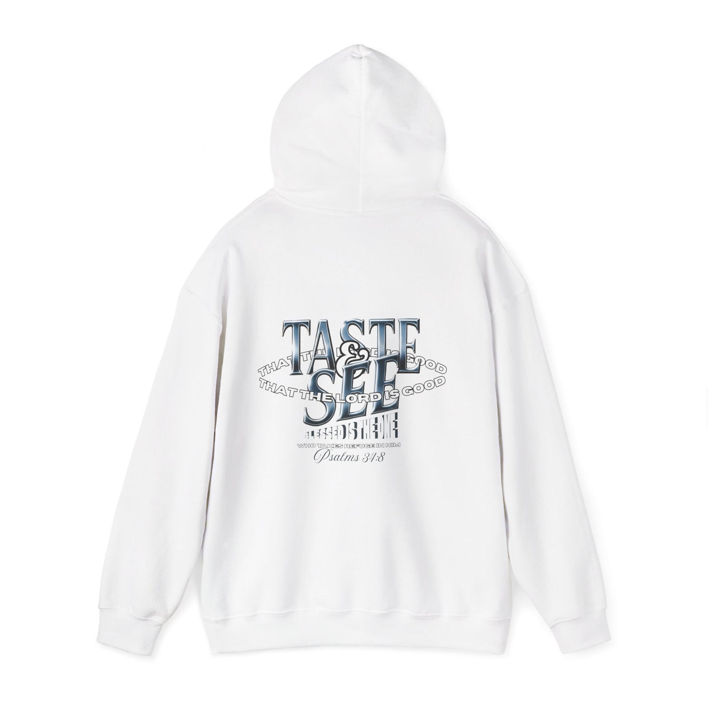 Taste & See Graphic Hoodie - Cozy Unisex Sweatshirt for Everyday Style, Gift for Friends, Inspirational Fashion, Fall Season
