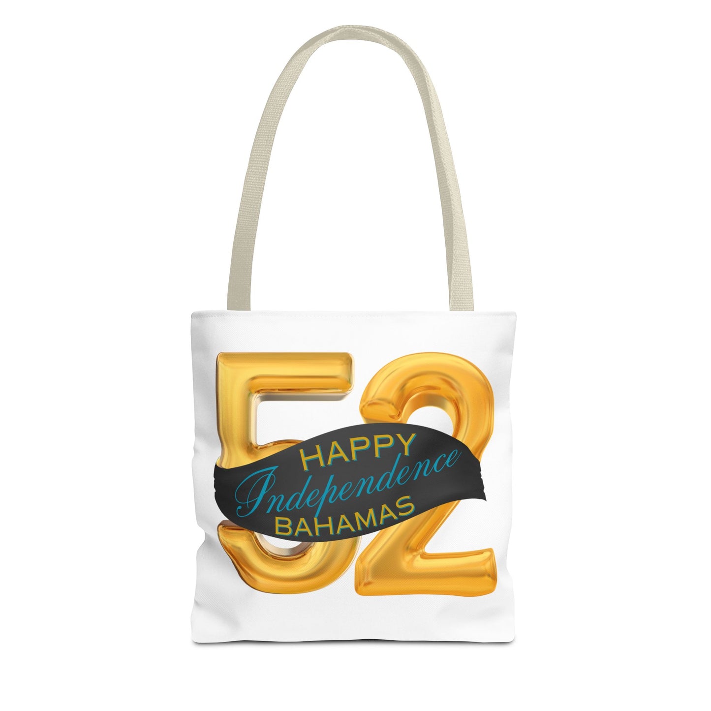 Happy Independence Day Bahamas Gold 52 Tote Bag, Celebratory Tote, Gift for Independence Day, Summer Vibes, Beach Bag, Colorful Accessories