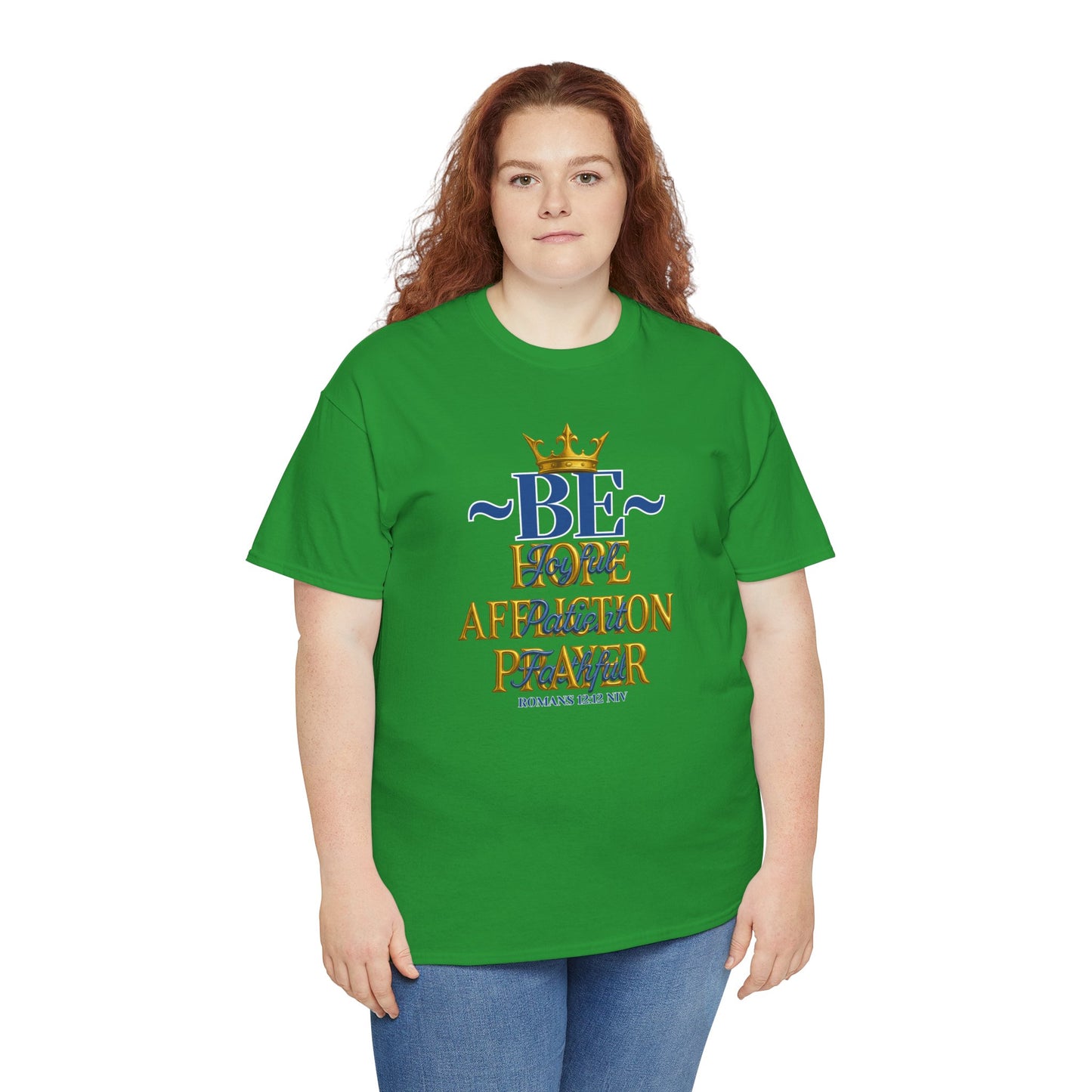 Romans 12:12 Unisex Heavy Cotton Tee with Inspirational Quote - Be joyful in Hope, Perfect Gift for Spiritual Seekers, Daily Wear, Encouragement, [...]
