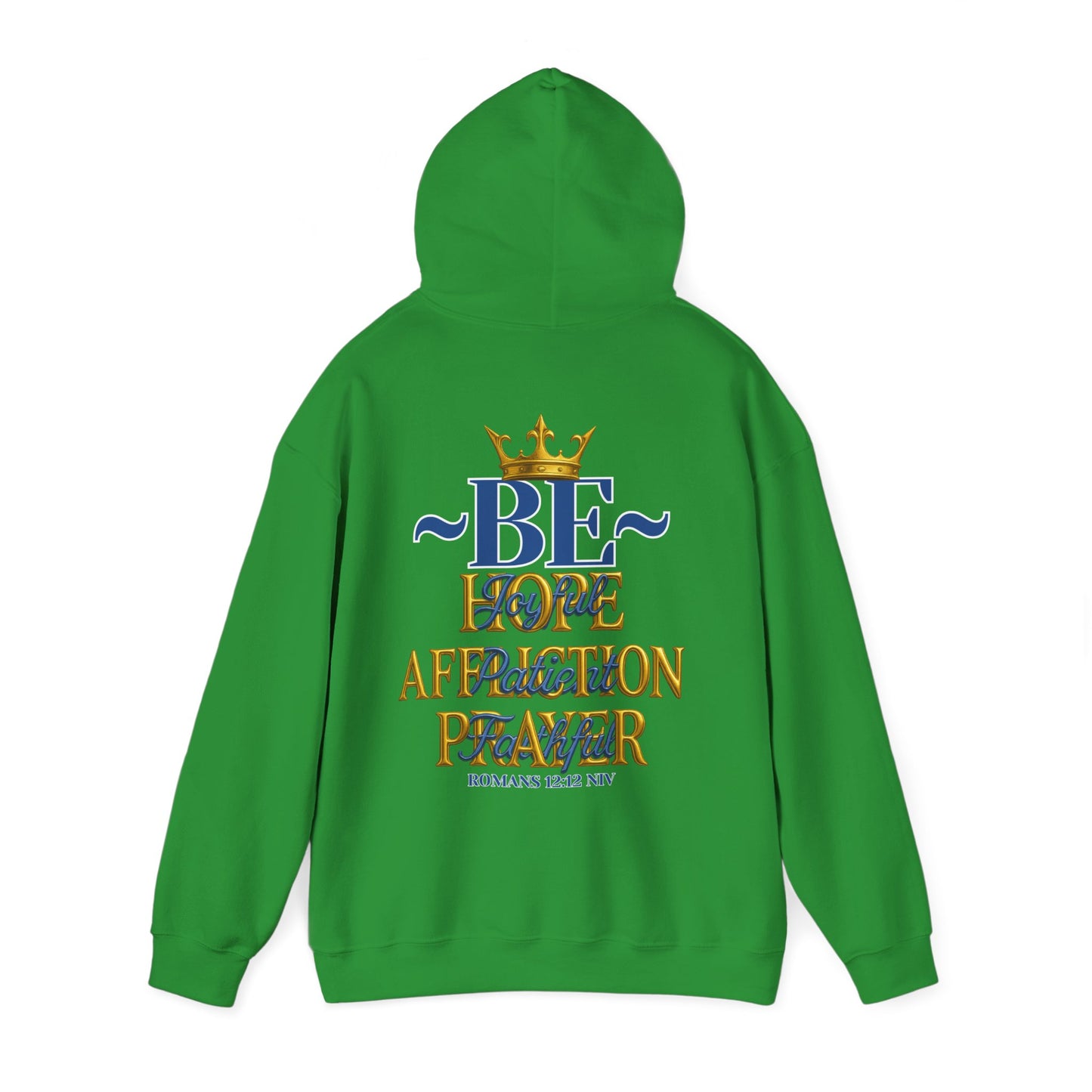 Romans 12:12 Inspirational Hoodie, Unisex Heavy Blend Hoodie, Love Prayer Sweatshirt, Cozy Gift for Friends, Affirmation Apparel