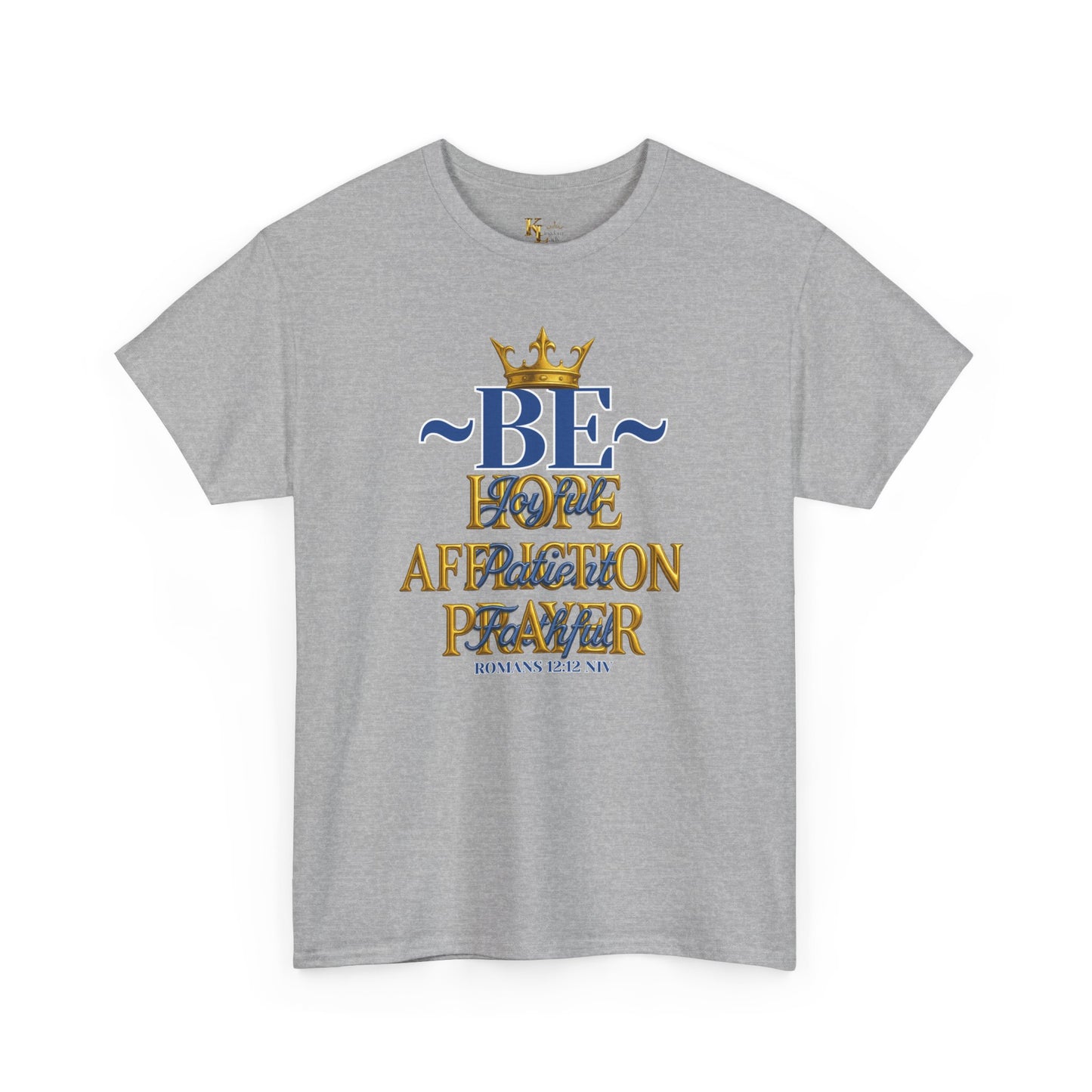 Romans 12:12 Unisex Heavy Cotton Tee with Inspirational Quote - Be joyful in Hope, Perfect Gift for Spiritual Seekers, Daily Wear, Encouragement, [...]