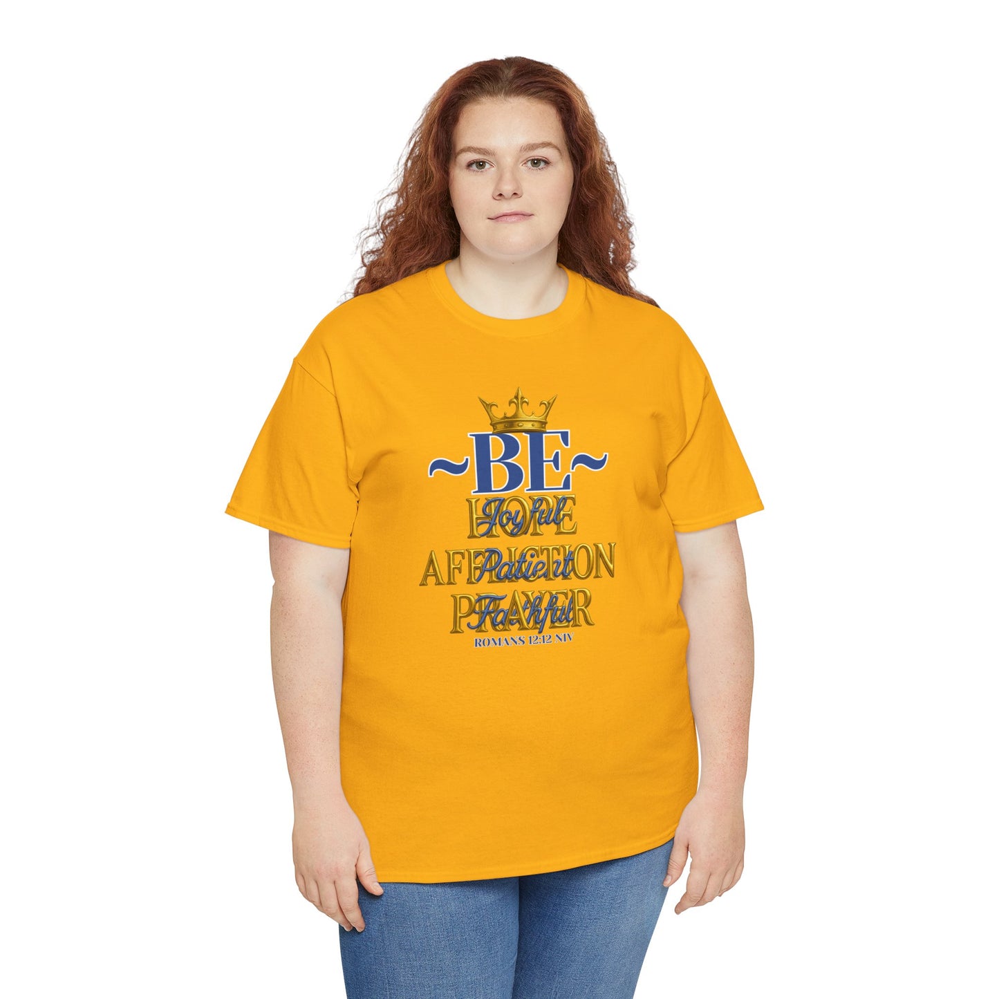 Romans 12:12 Unisex Heavy Cotton Tee with Inspirational Quote - Be joyful in Hope, Perfect Gift for Spiritual Seekers, Daily Wear, Encouragement, [...]