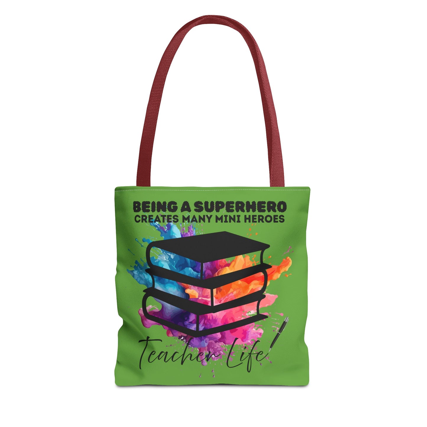Superhero Teacher Life Tote Bag, Teacher Gift, Eco-Friendly Bag, Back to School Accessory, Inspirational Tote