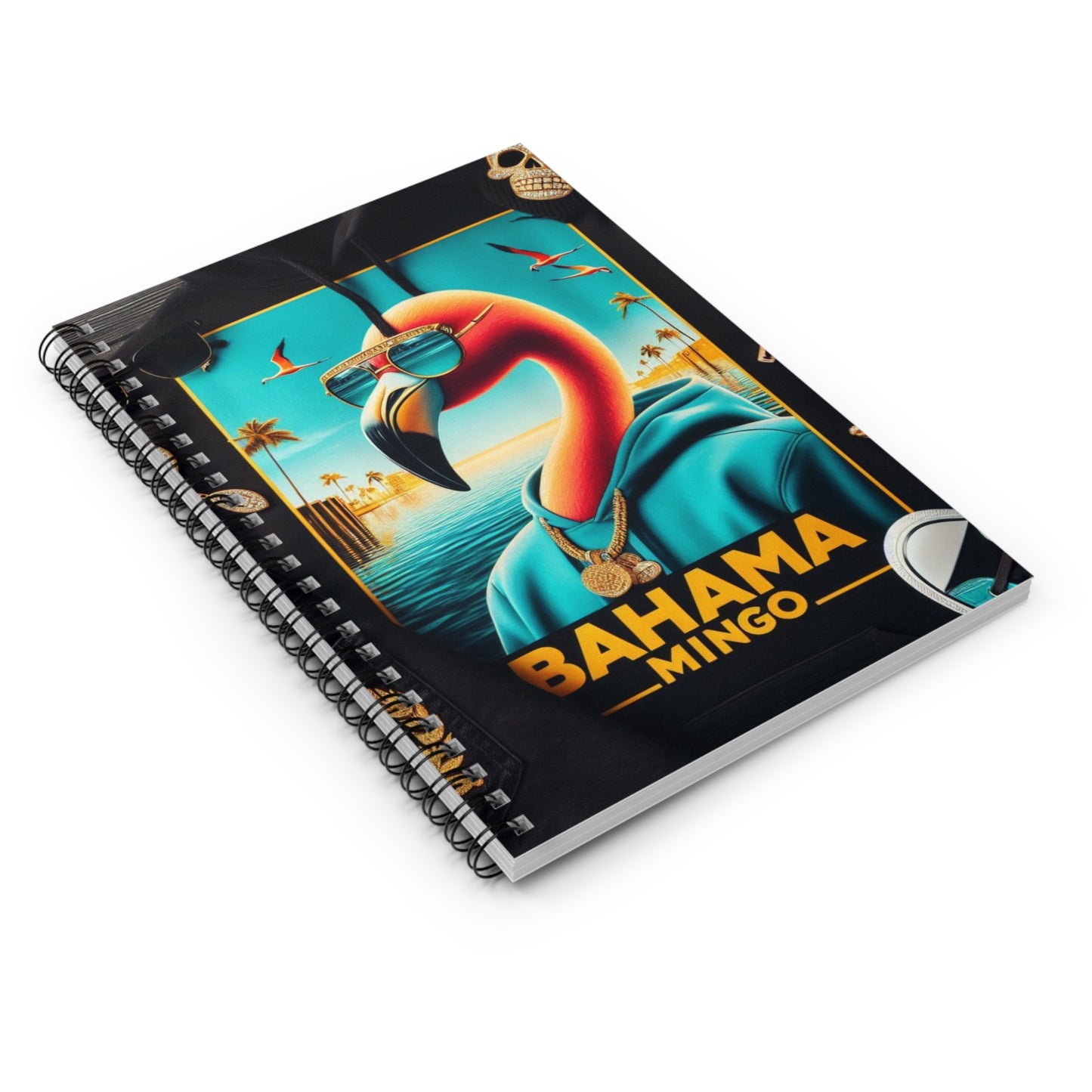 Bahama Mingo Spiral Notebook - Vibrant, Fun Design for Beach Lovers, Perfect for Journaling, School, Gifts, and Travel!