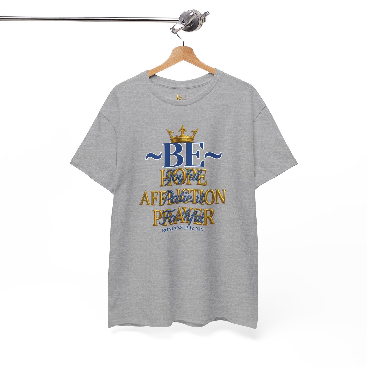 Romans 12:12 Unisex Heavy Cotton Tee with Inspirational Quote - Be joyful in Hope, Perfect Gift for Spiritual Seekers, Daily Wear, Encouragement, [...]