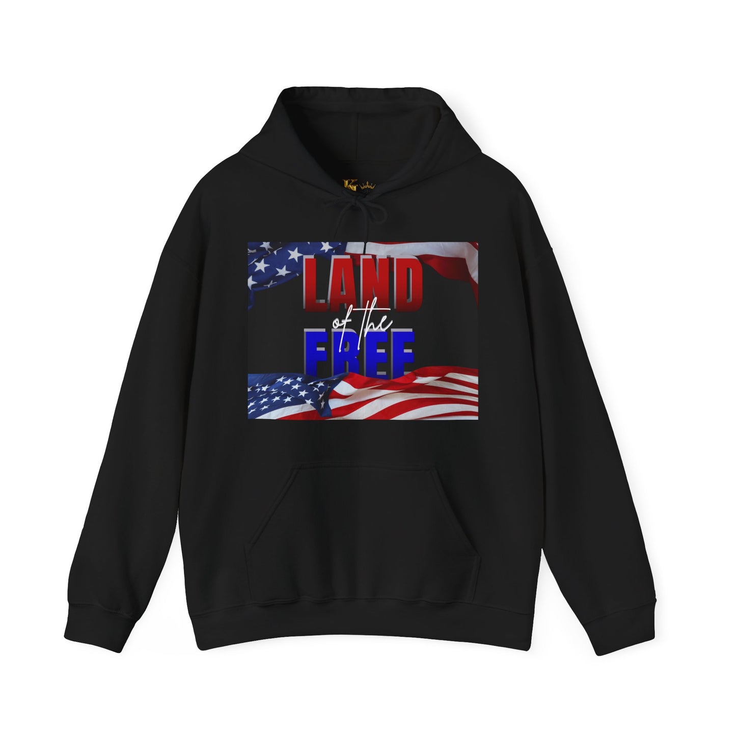 Patriotic Hooded Sweatshirt | Land of the Free | Home of the Brave | Unisex Pullover | Independence Day Gift