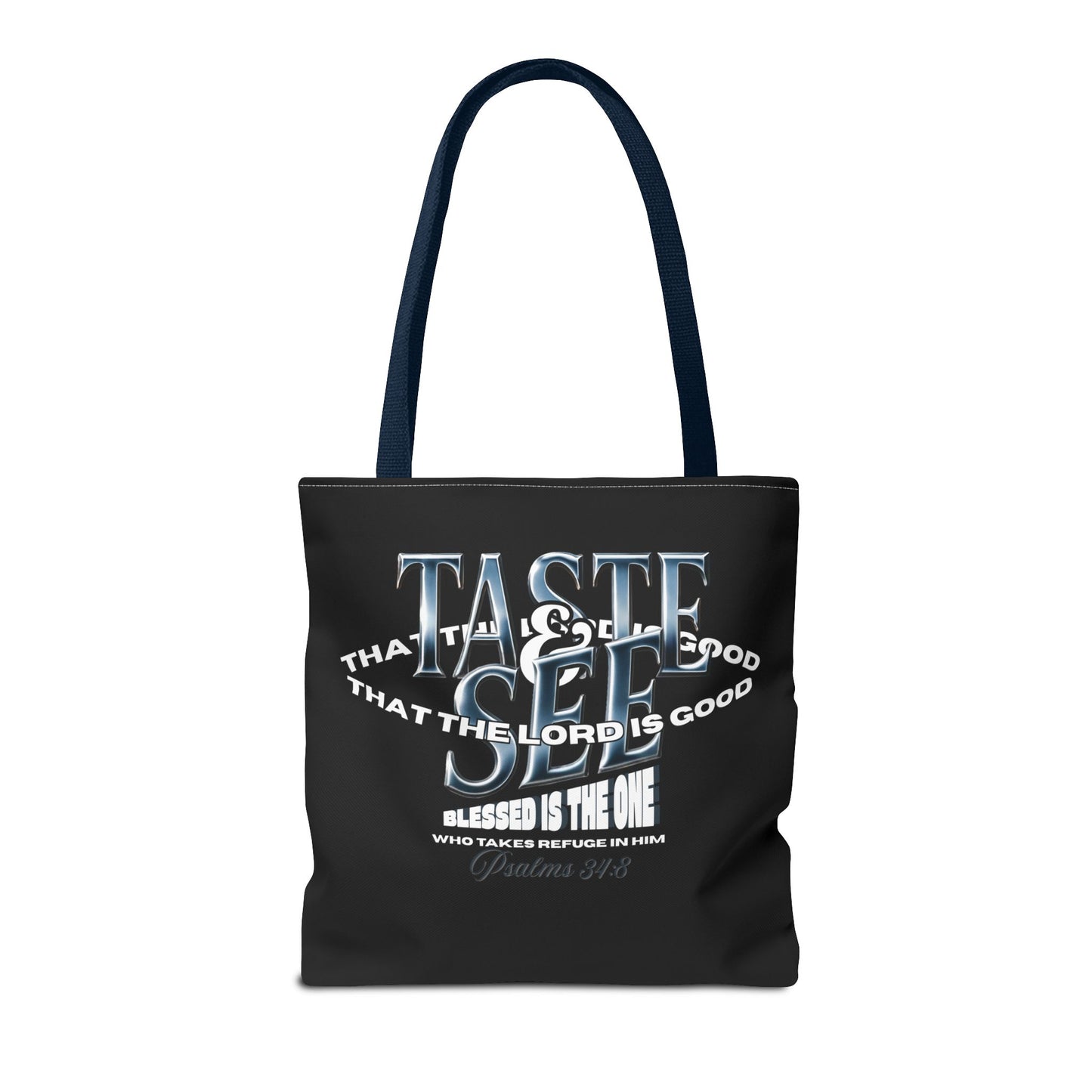Taste and See Inspirational Tote Bag - Faith & Spirituality, Christian Gift, Bible Verse, Religious Accessories, Everyday Use, Stylish Carryall