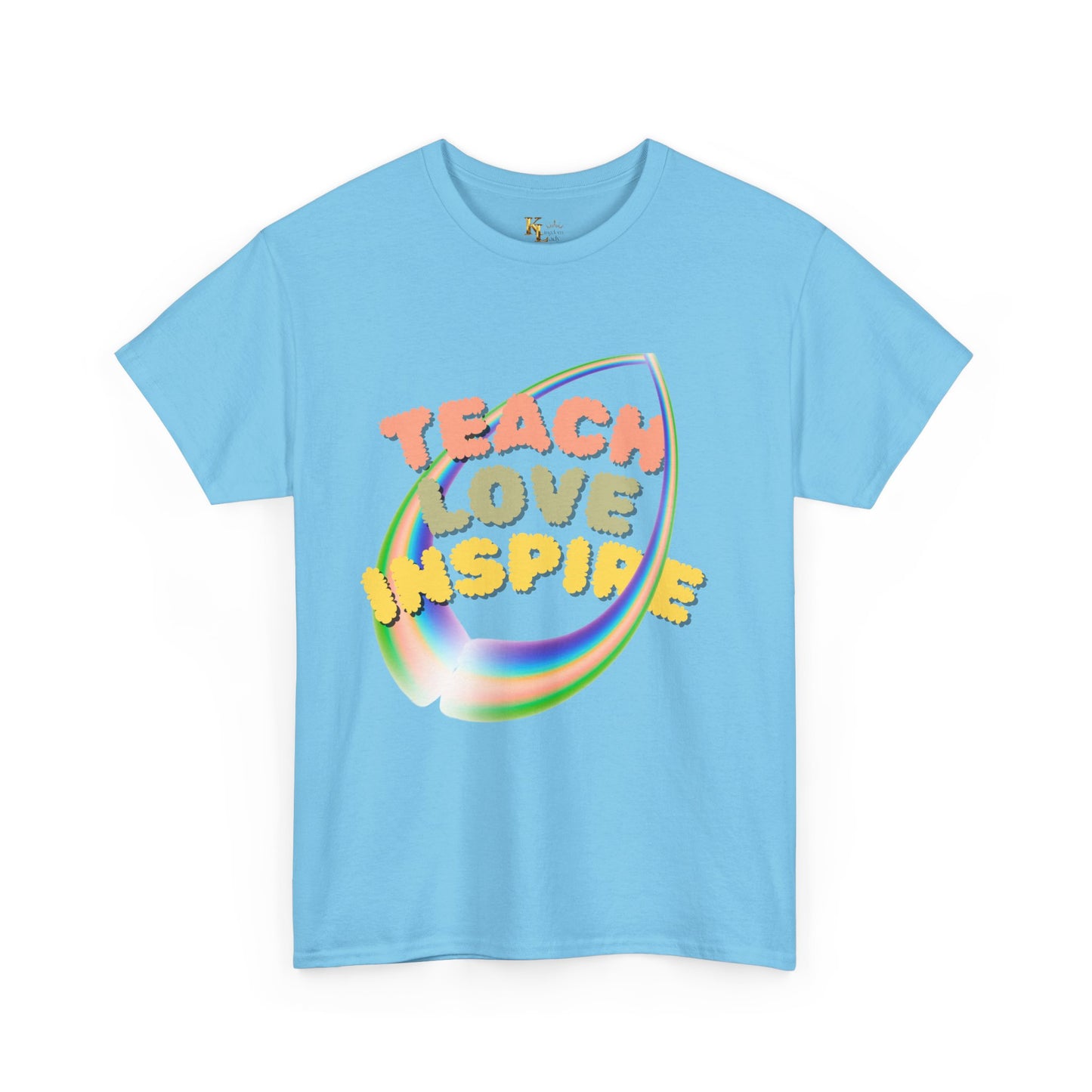 Inspiring Teach Love Unisex Tee, Motivational T-Shirt, Gift for Teachers, Back to School Apparel, Wellness Shirt, Positive Vibes Wear