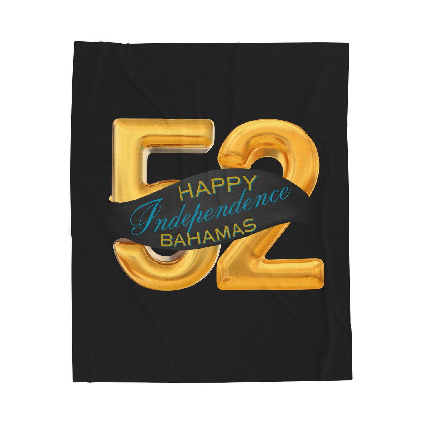 Happy Independence Day Bahamas Gold 52 Luxurious Plush Blanket for Celebrations, Cozy Throw, Gift for Independence Day, Home Decor, Warm Blanket