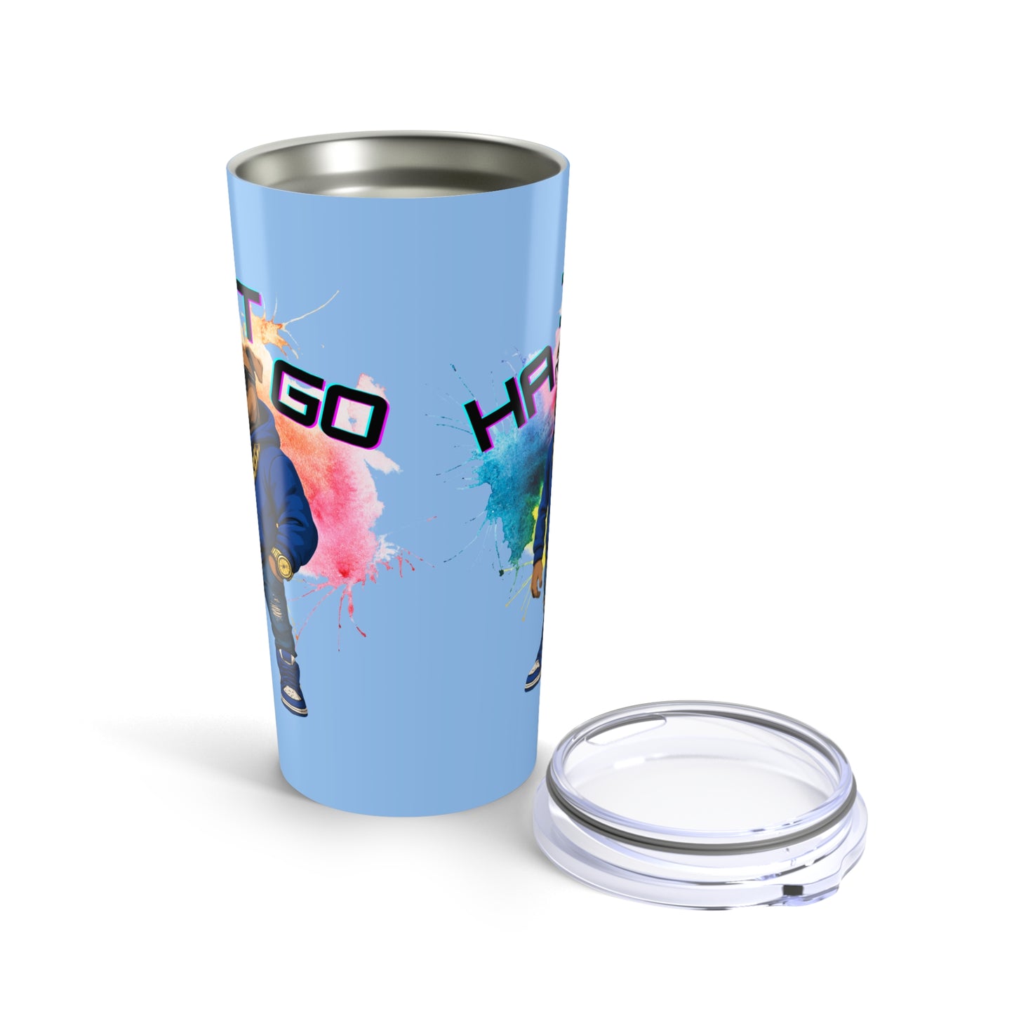 Ha It Go Colorful Character Tumbler, Personalized Travel Mug, Fun Drinkware, Customizable Water Bottle, Gift for Gamers, Unique Party Favor