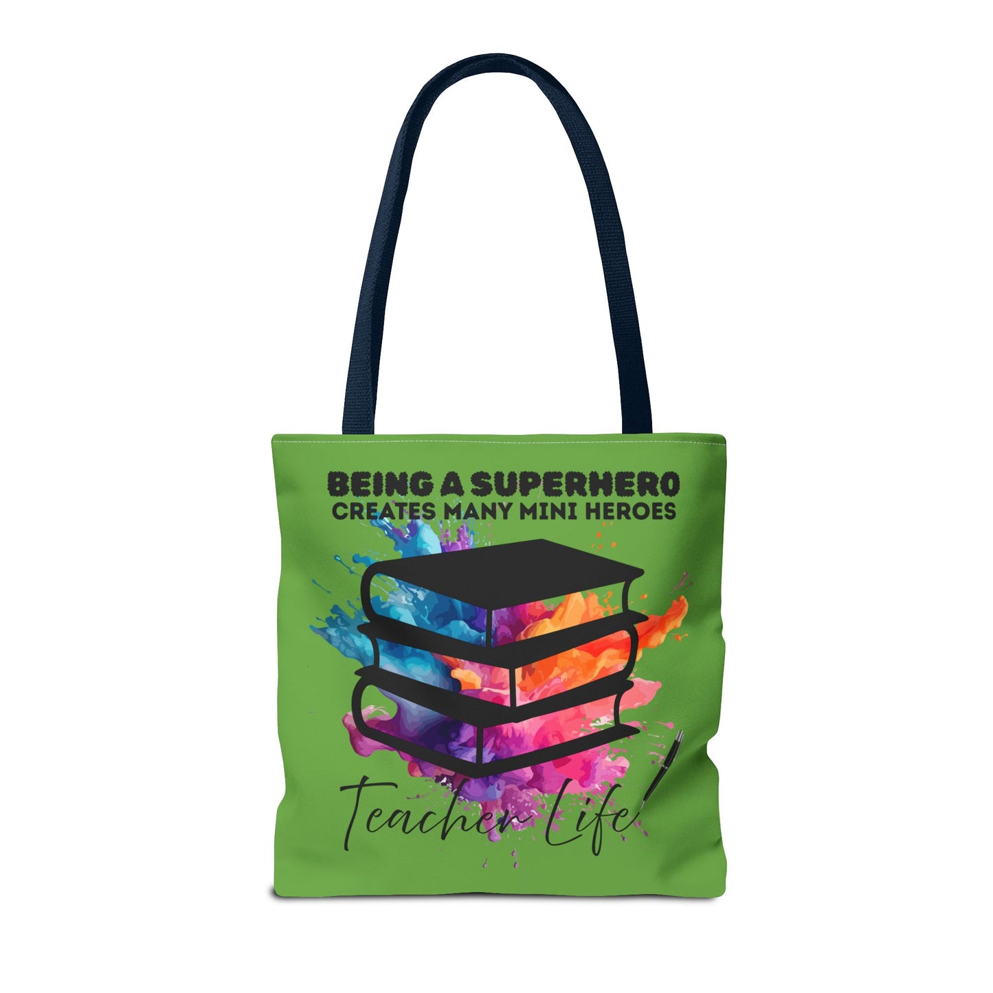 Superhero Teacher Life Tote Bag, Teacher Gift, Eco-Friendly Bag, Back to School Accessory, Inspirational Tote