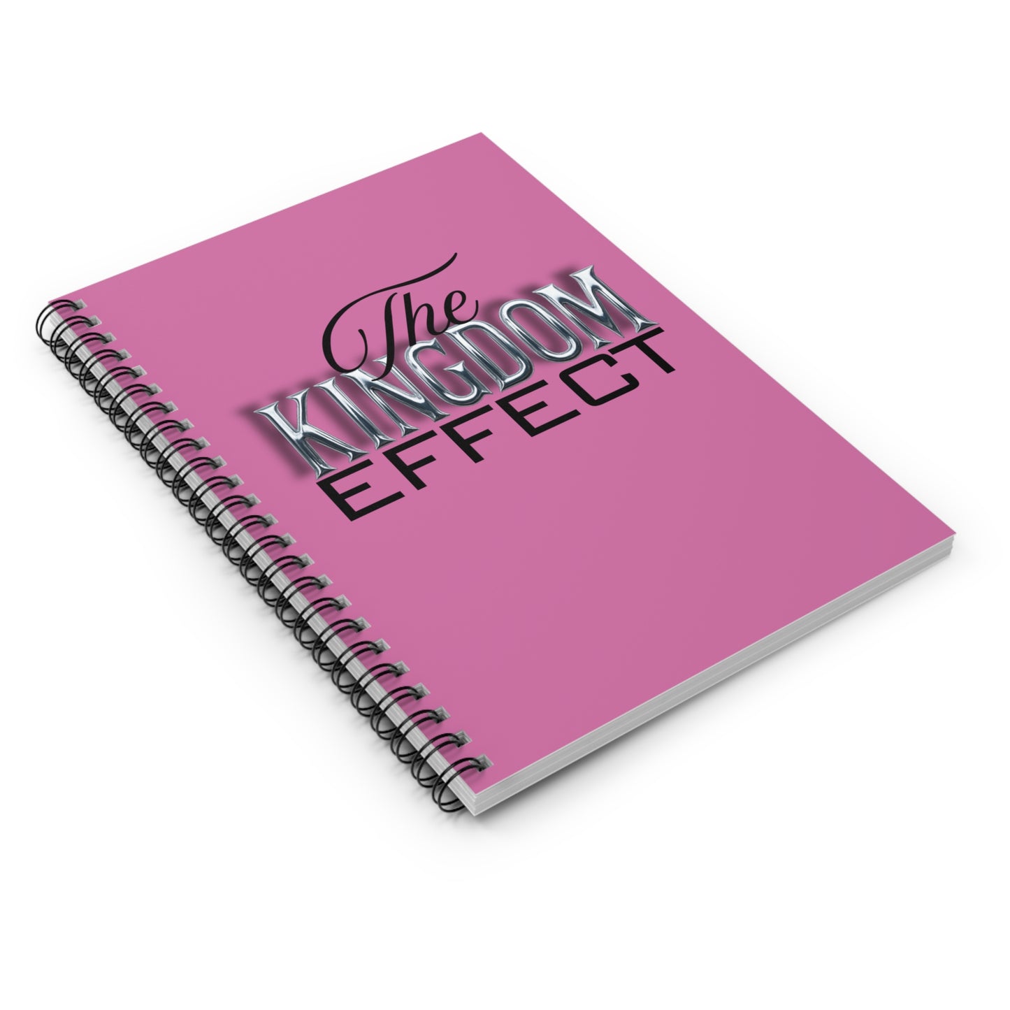 The Kingdom Effect Spiral Notebook Pink | Motivational Stationery for Students, Writers, Artists, Gift Idea, Daily Planner